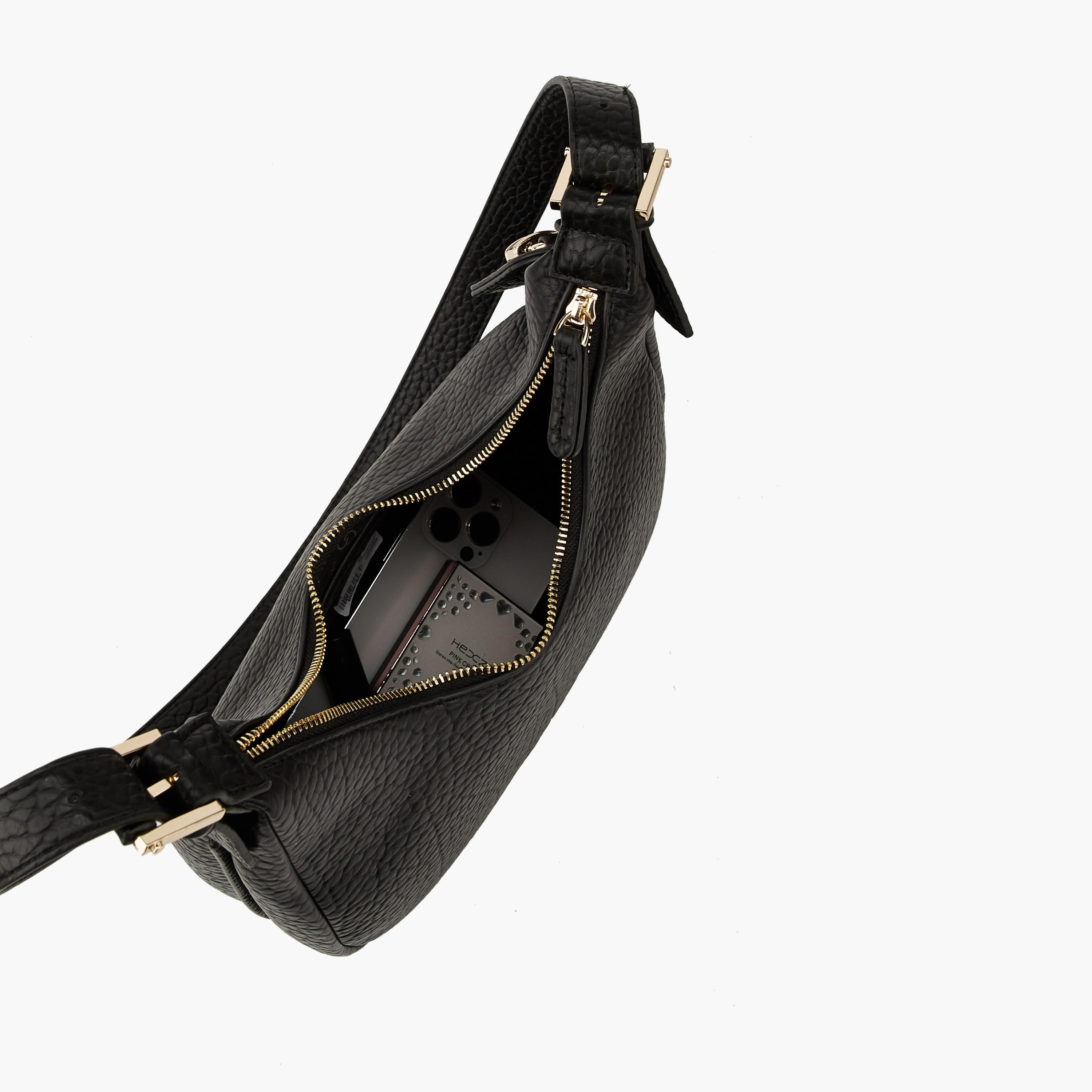 Celeste Textured Shoulder Bag with Adjustable Strap-women-bagsandwallets-handbags-image-6