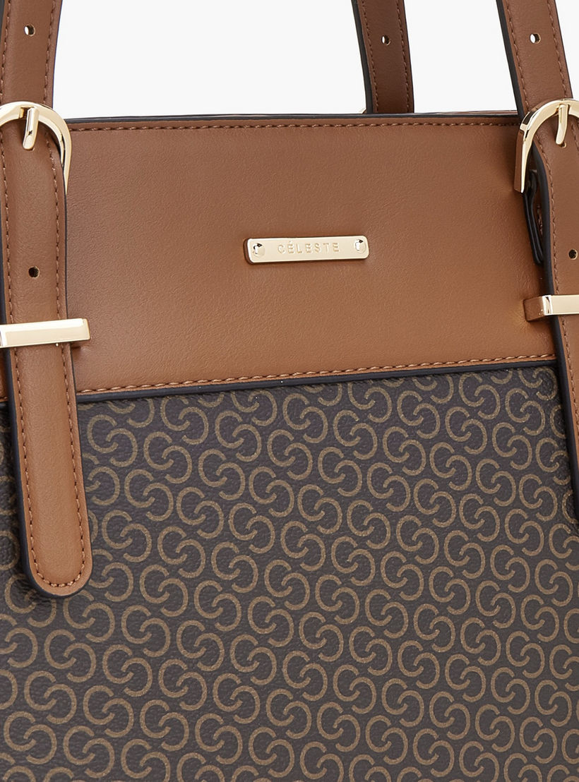 طقم شنط توت بطبعة مونوجرام وسحاب إغلاق من سيليست - طقم من 4 قطع-women-bagsandwallets-handbags-image-6