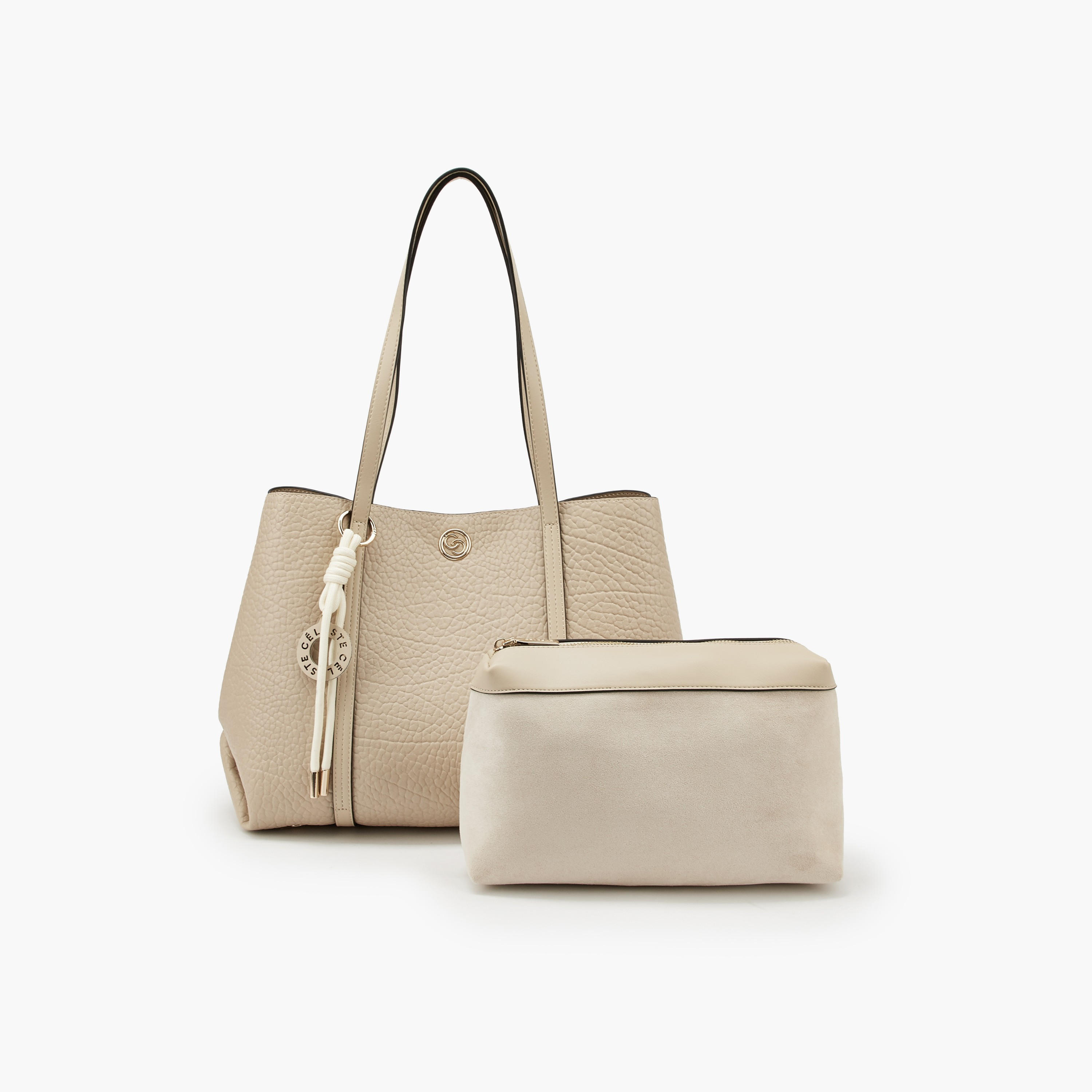 Celeste Textured Tote Bag with Pouch-women-bagsandwallets-handbags-image-1