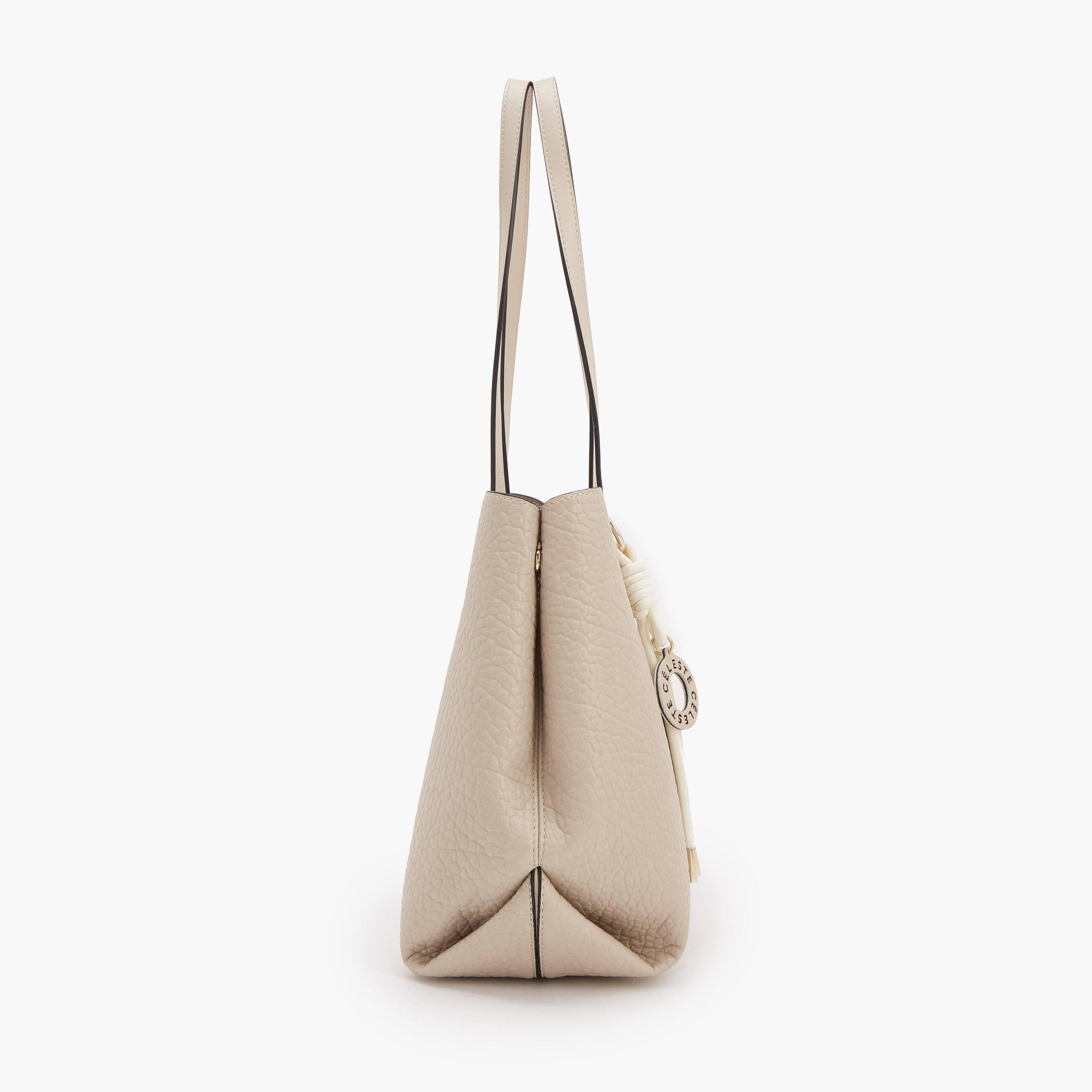 Celeste Textured Tote Bag with Pouch-women-bagsandwallets-handbags-image-5
