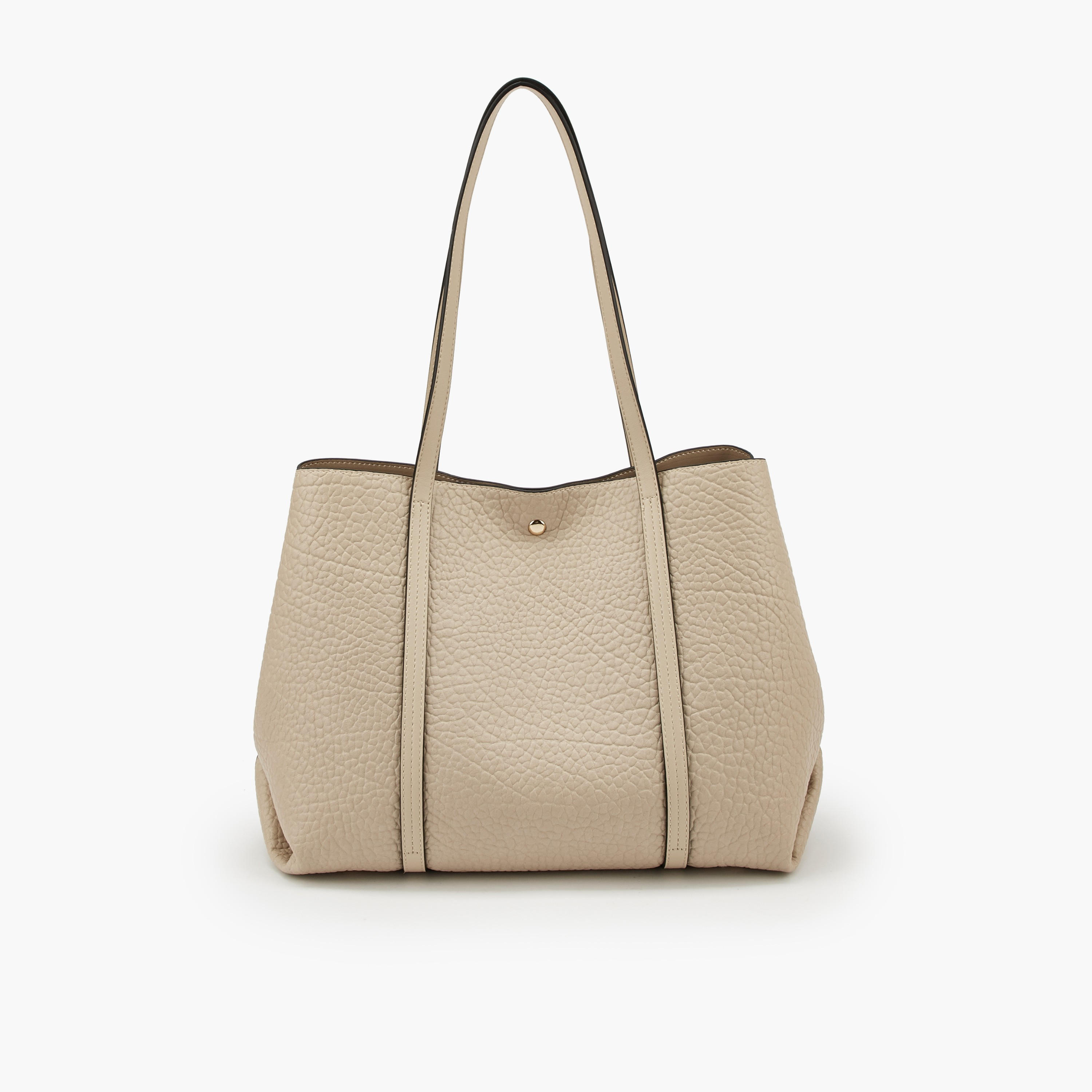 Celeste Textured Tote Bag with Pouch-women-bagsandwallets-handbags-image-6