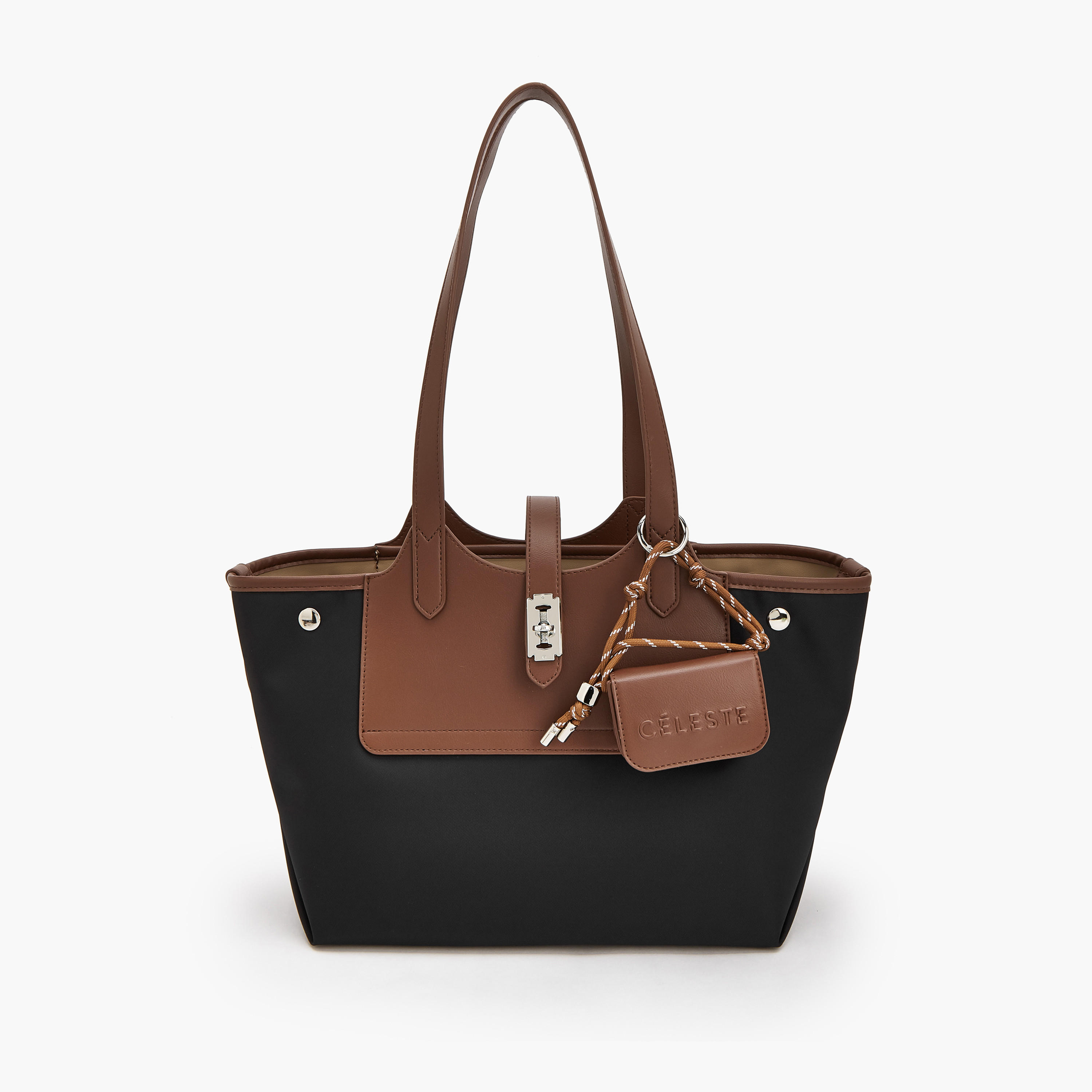 شنطة توتي بارزة الملمس بشنطة صغيرة وسحاب إغلاق من سيليست-women-bagsandwallets-handbags-image-1