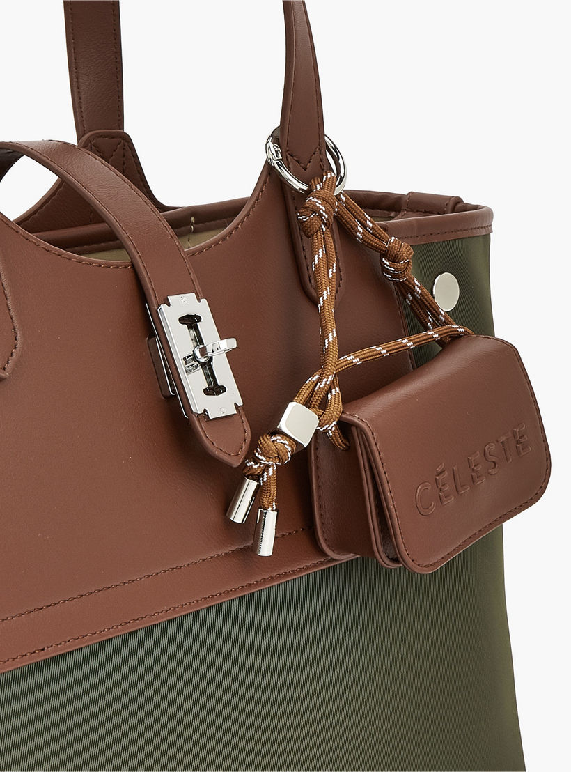 Celeste Textured Tote Bag with Pouch and Zip Closure-women-bagsandwallets-handbags-image-4