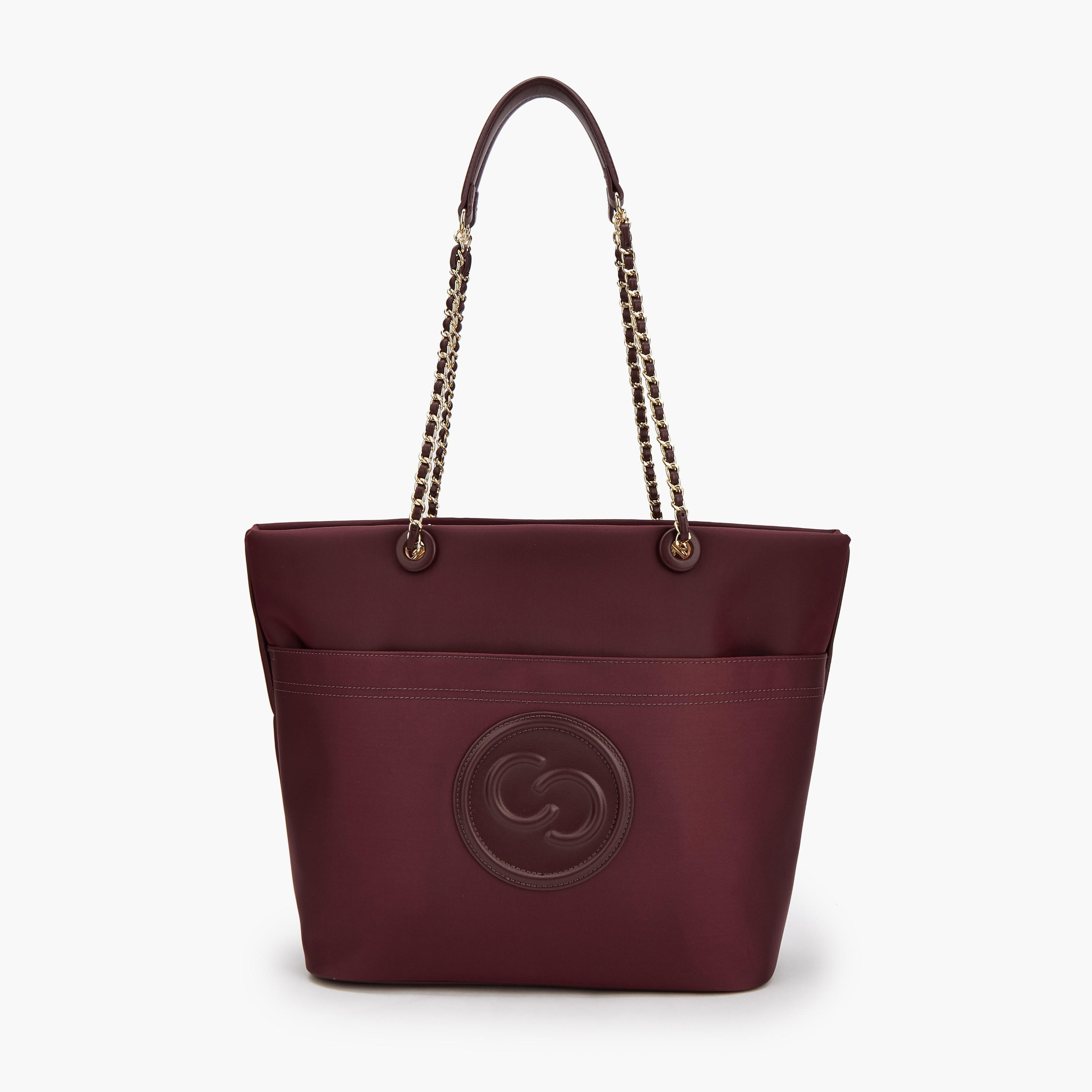 شنطة توتي بشعار منقوش بسحّاب إغلاق من سيليست-women-bagsandwallets-handbags-image-1