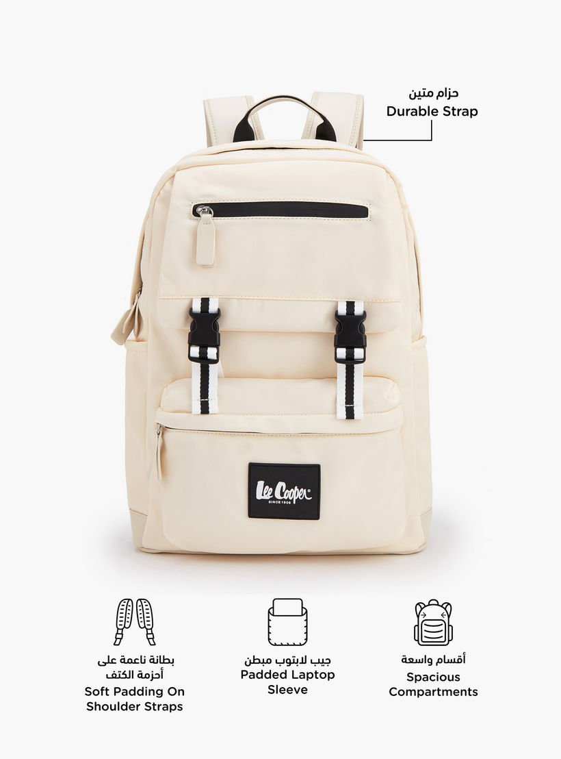 Lee Cooper Solid Backpack with Buckle Closure-school-bagsandbackpacks-backpacks-image-2