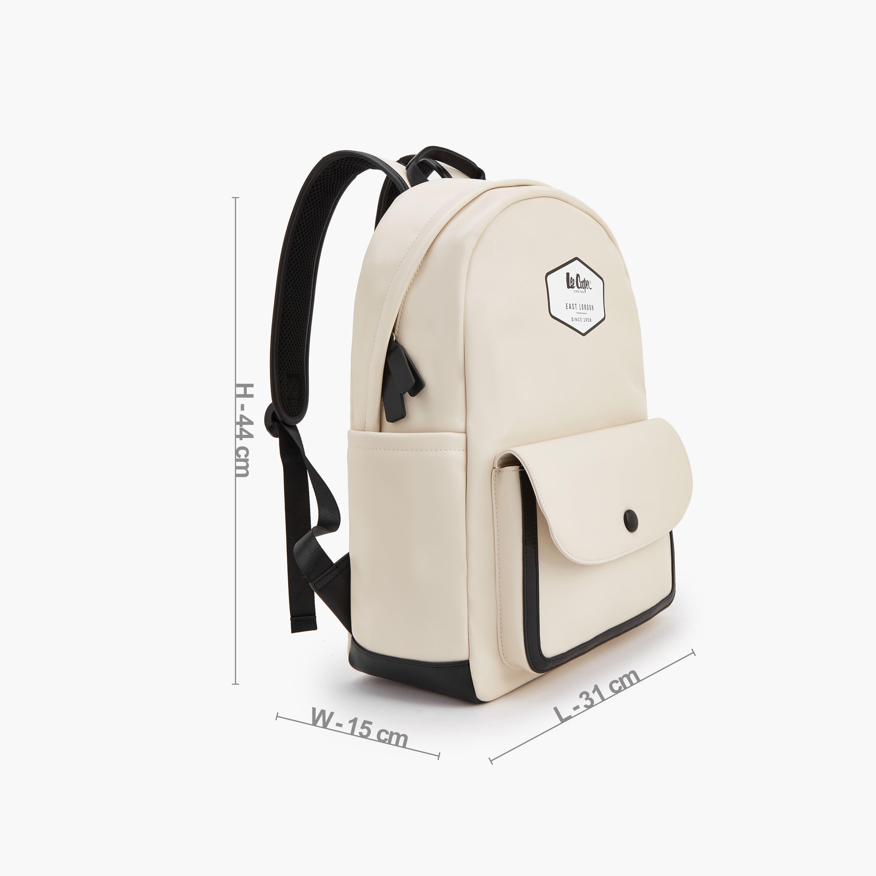 Lee Cooper Logo Print Backpack with Adjustable Shoulder Straps-women-bagsandwallets-backpacks-image-5
