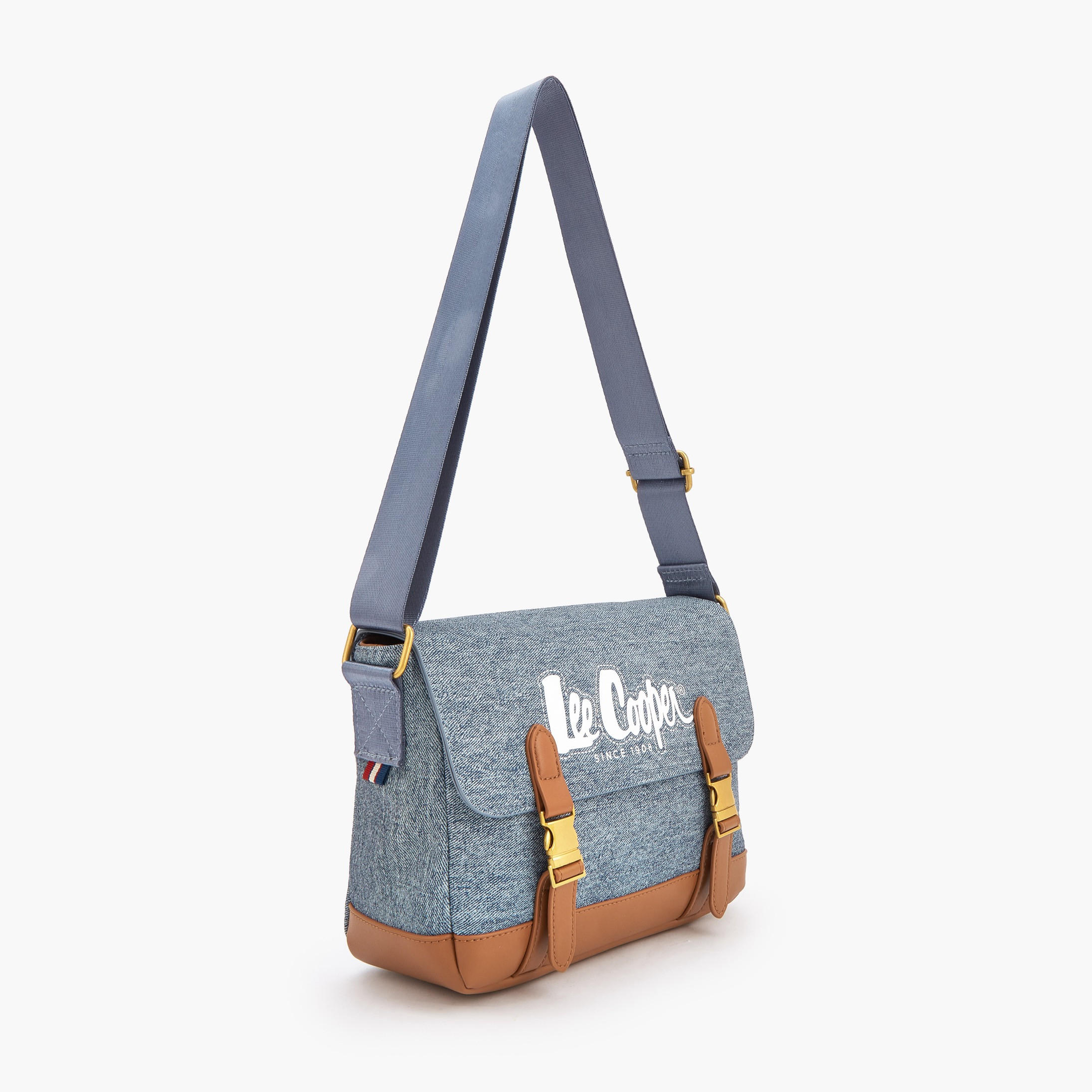 Lee Cooper Denim Crossbody Bag with Buckle Closure-women-bagsandwallets-handbags-image-2