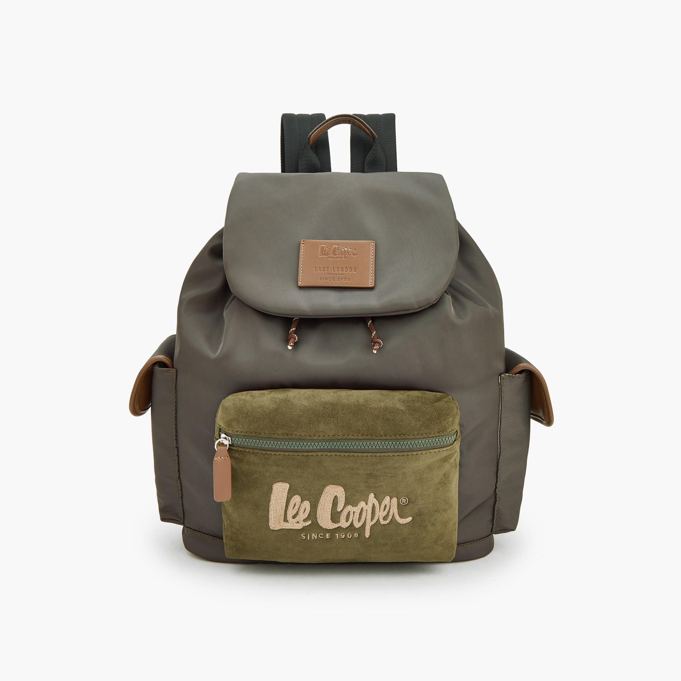 Lee Cooper Logo Print Backpack with Adjustable Shoulder Straps-school-bagsandbackpacks-backpacks-image-1