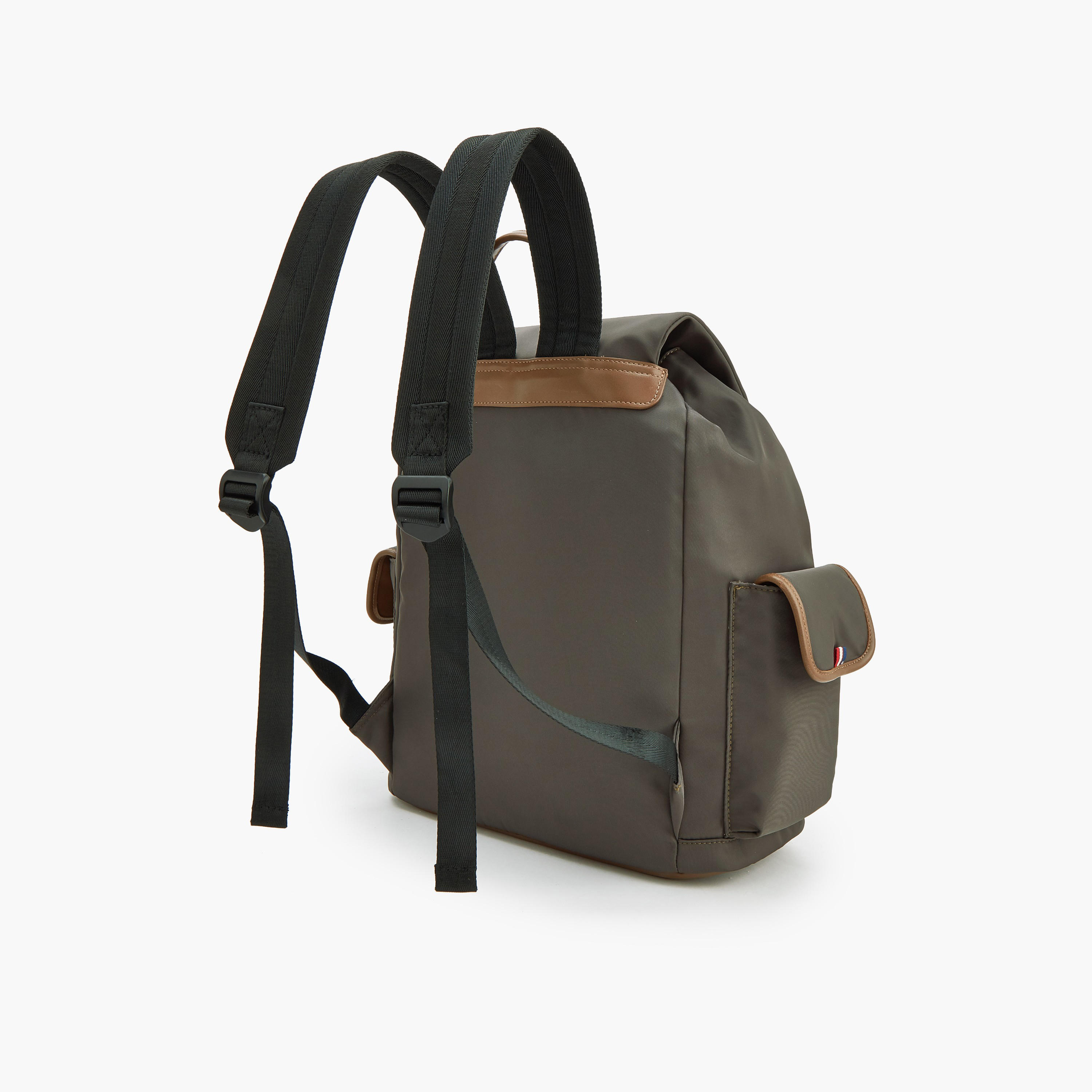 Lee Cooper Logo Print Backpack with Adjustable Shoulder Straps-school-bagsandbackpacks-backpacks-image-7