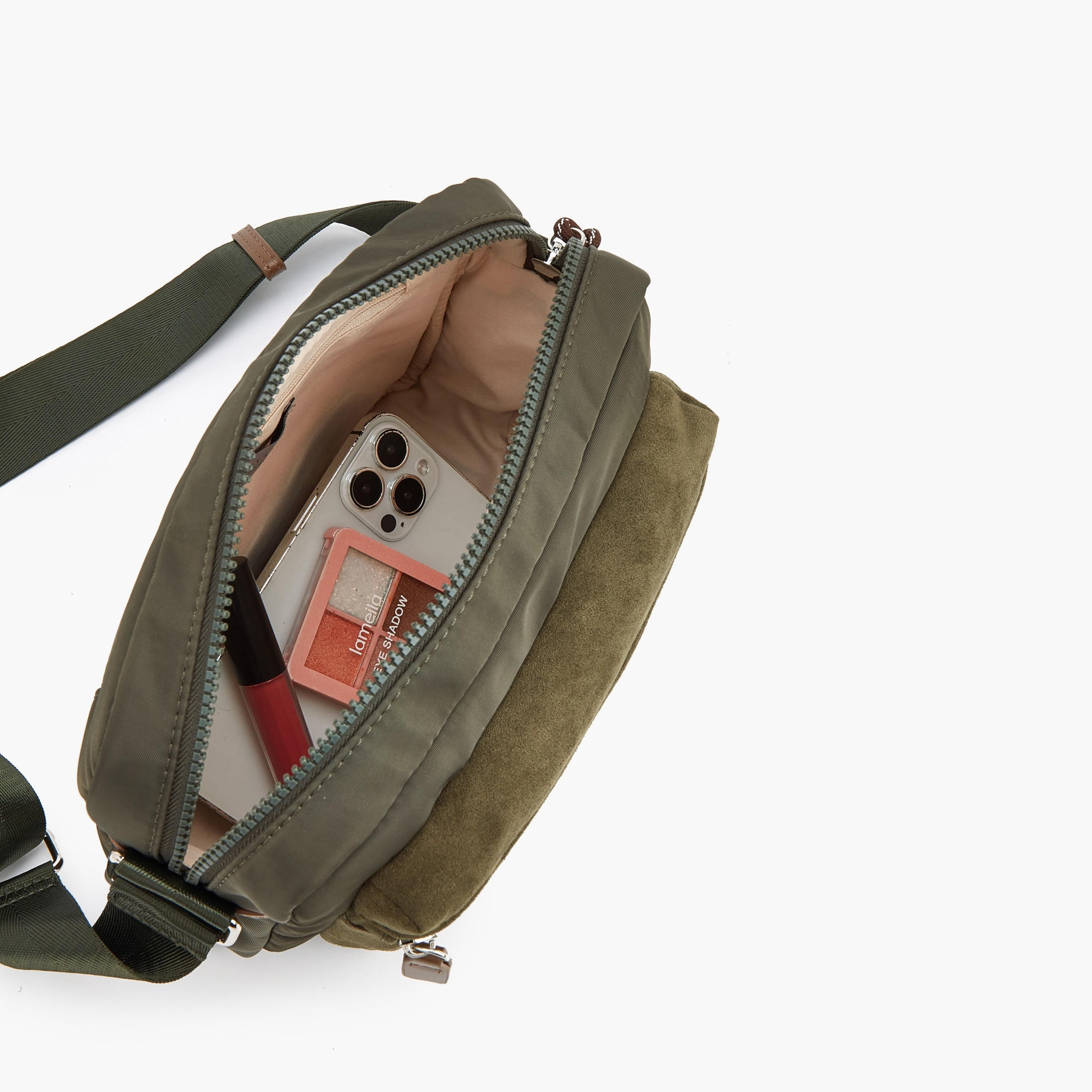 Lee Cooper Suede Crossbody Bag with Front Pocket-women-bagsandwallets-handbags-image-7