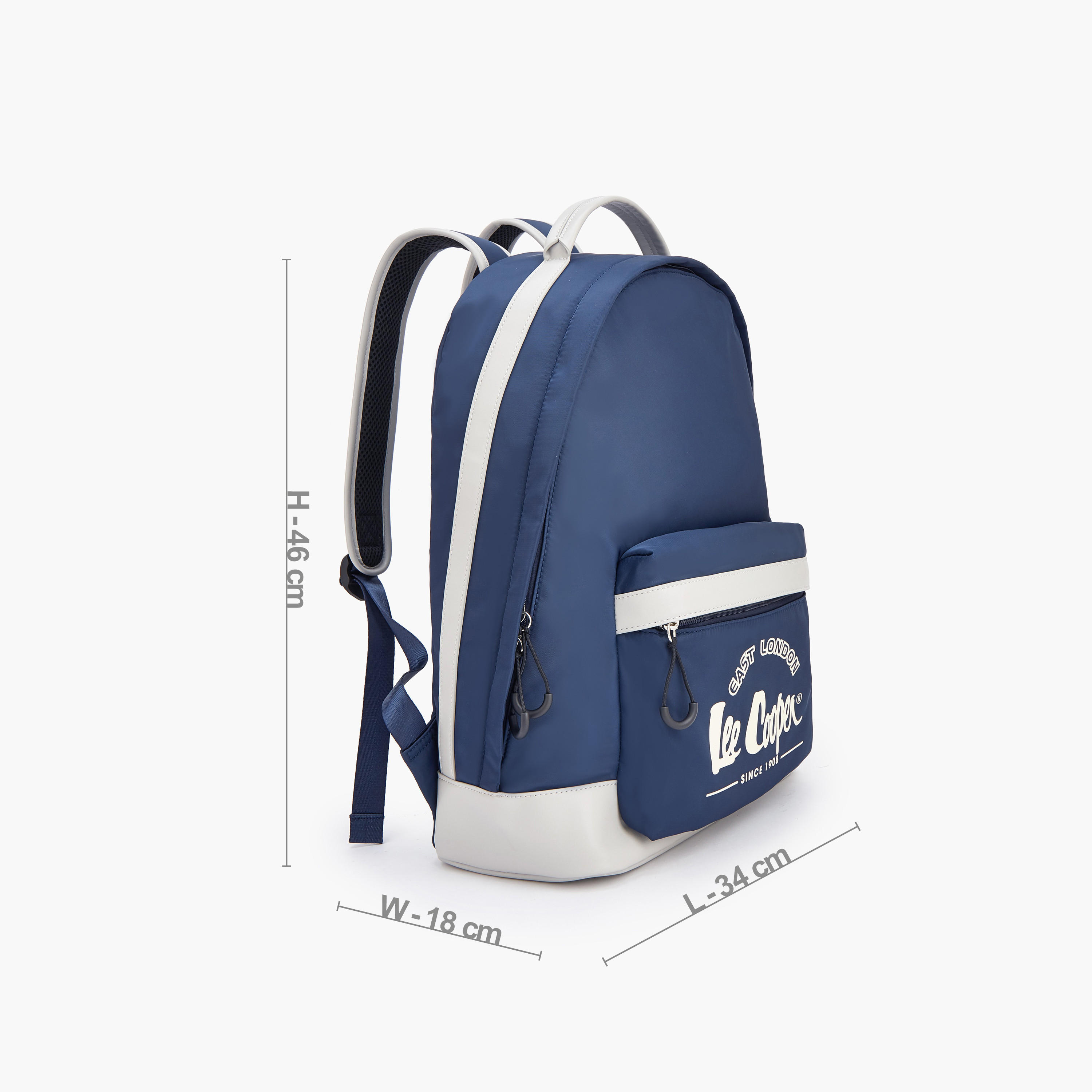Lee Cooper Logo Print Backpack with Adjustable Shoulder Straps-school-bagsandbackpacks-backpacks-image-5