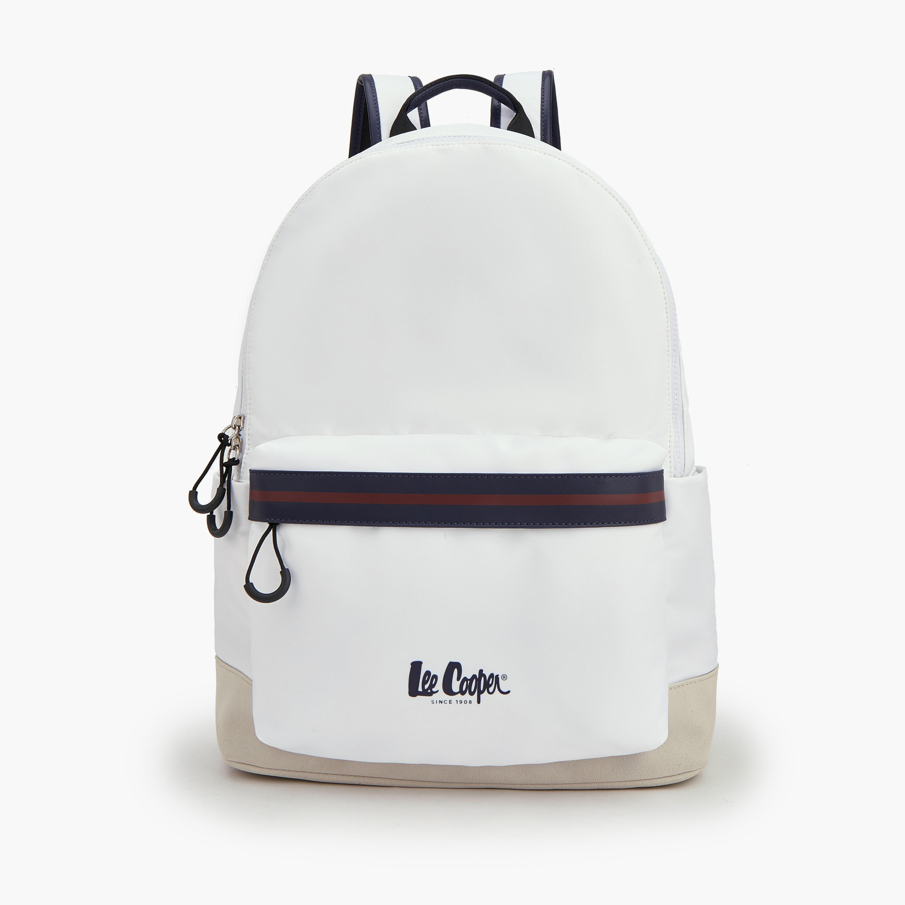 شنطة ظهر بأحزمة كتف قابلة للتعديل وطبعات الشعار من لي كوبر-school-bagsandbackpacks-backpacks-image-1