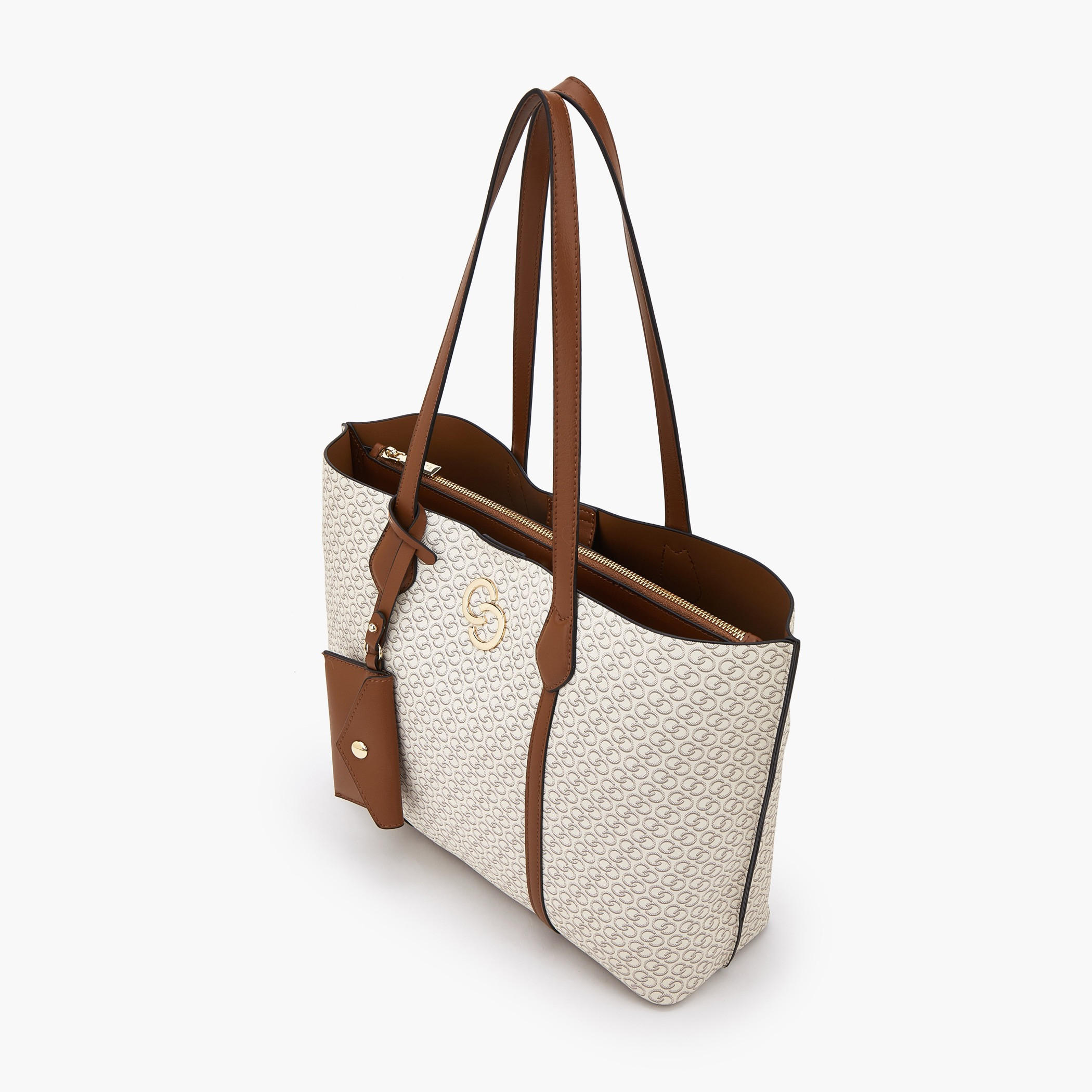 Celeste All-Over Monogram Print Tote Bag with Button Closure and Coin Pouch-women-bagsandwallets-handbags-image-5