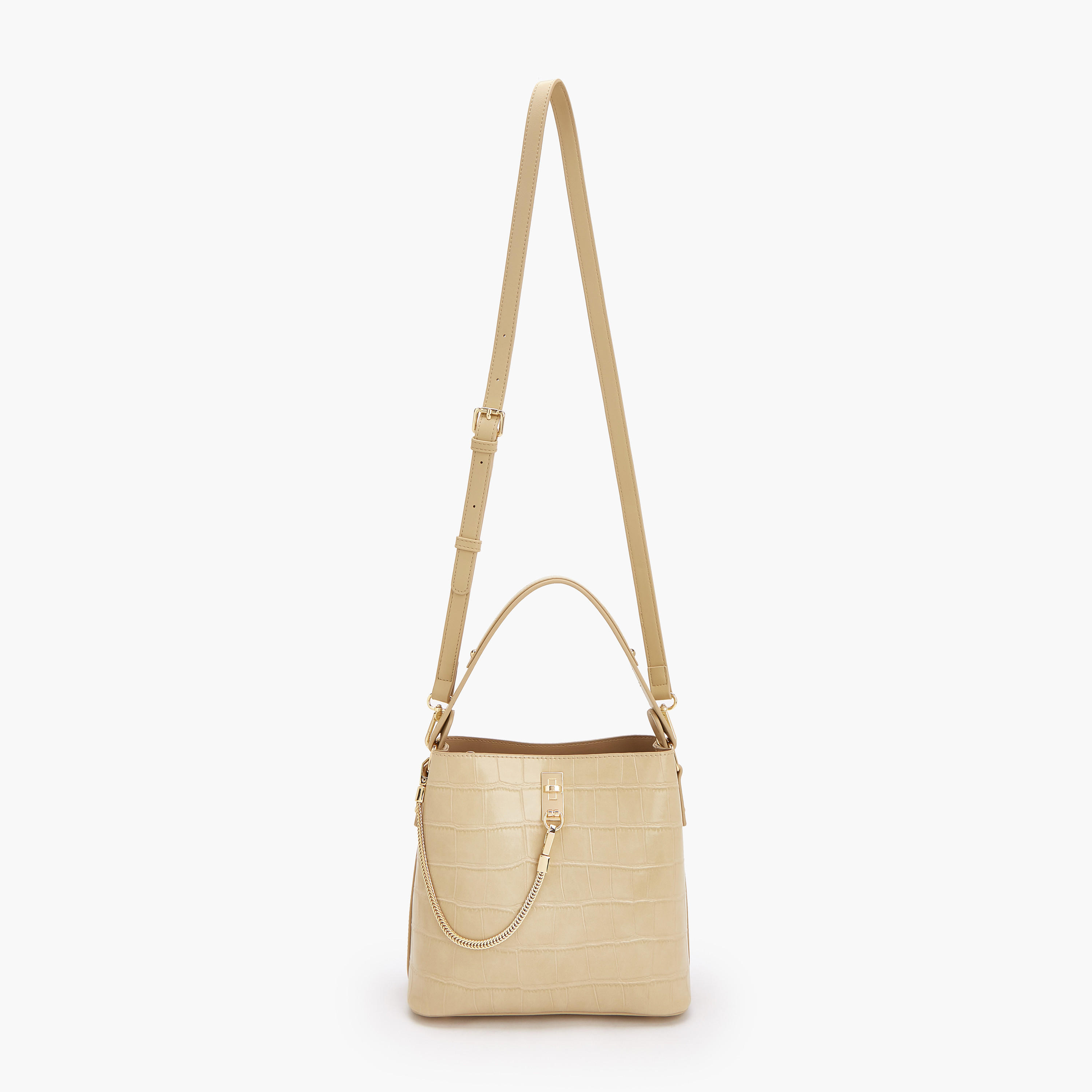Celeste Textured Shoulder Bag with Zip Closure-women-bagsandwallets-handbags-image-2