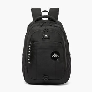 Kappa Logo Print Backpack for Kids 8-13 Years with Padded Shoulder Straps-school-image-1