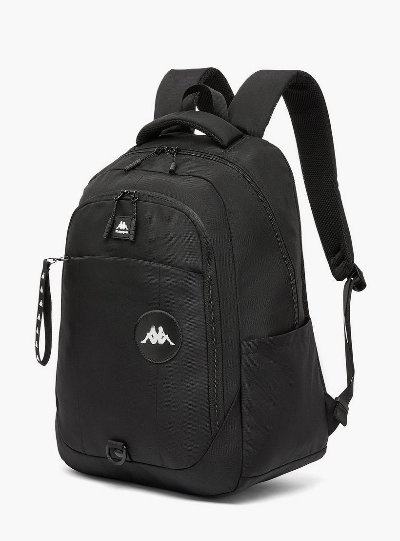 Kappa Logo Print Backpack for Kids 8-13 Years with Padded Shoulder Straps-boys-accessories-bagsandbackpacks-image-5