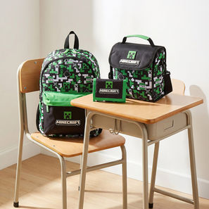 Minecraft Pixelated Print 3-Piece School Backpack Set for Boys 13 Years+-school-image-1