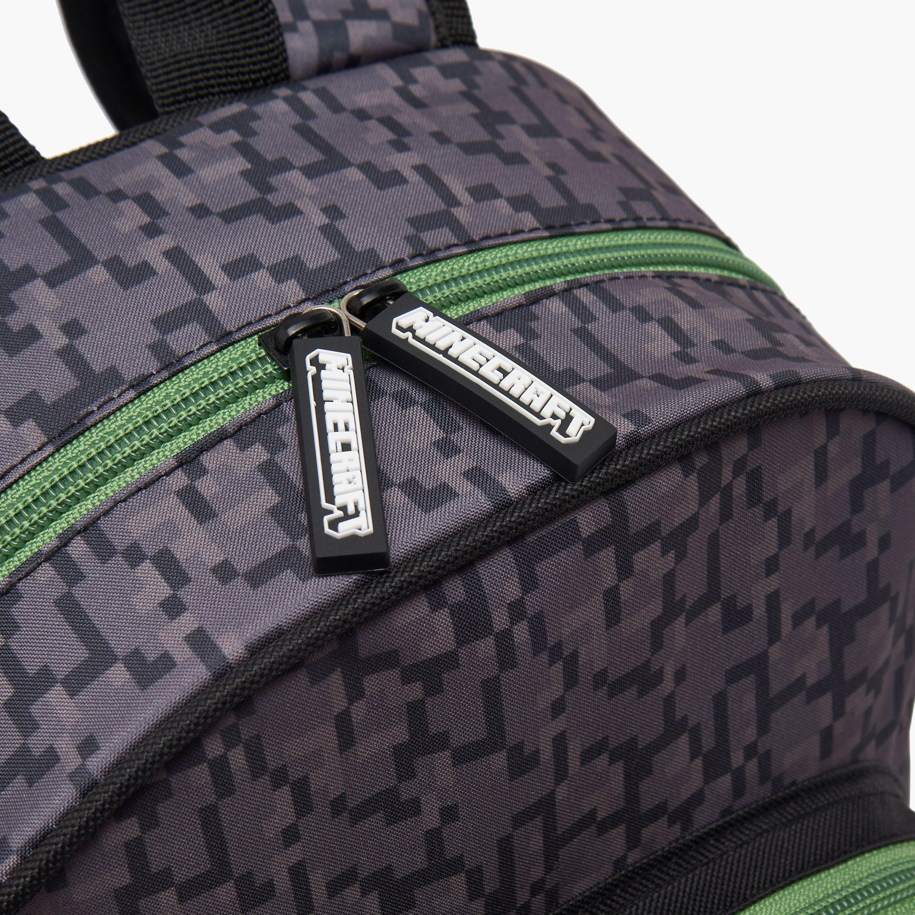 Minecraft Pixelated Print School Backpack for Boys 13 Years+ with Padded Shoulder Straps-boys-accessories-bagsandbackpacks-image-3