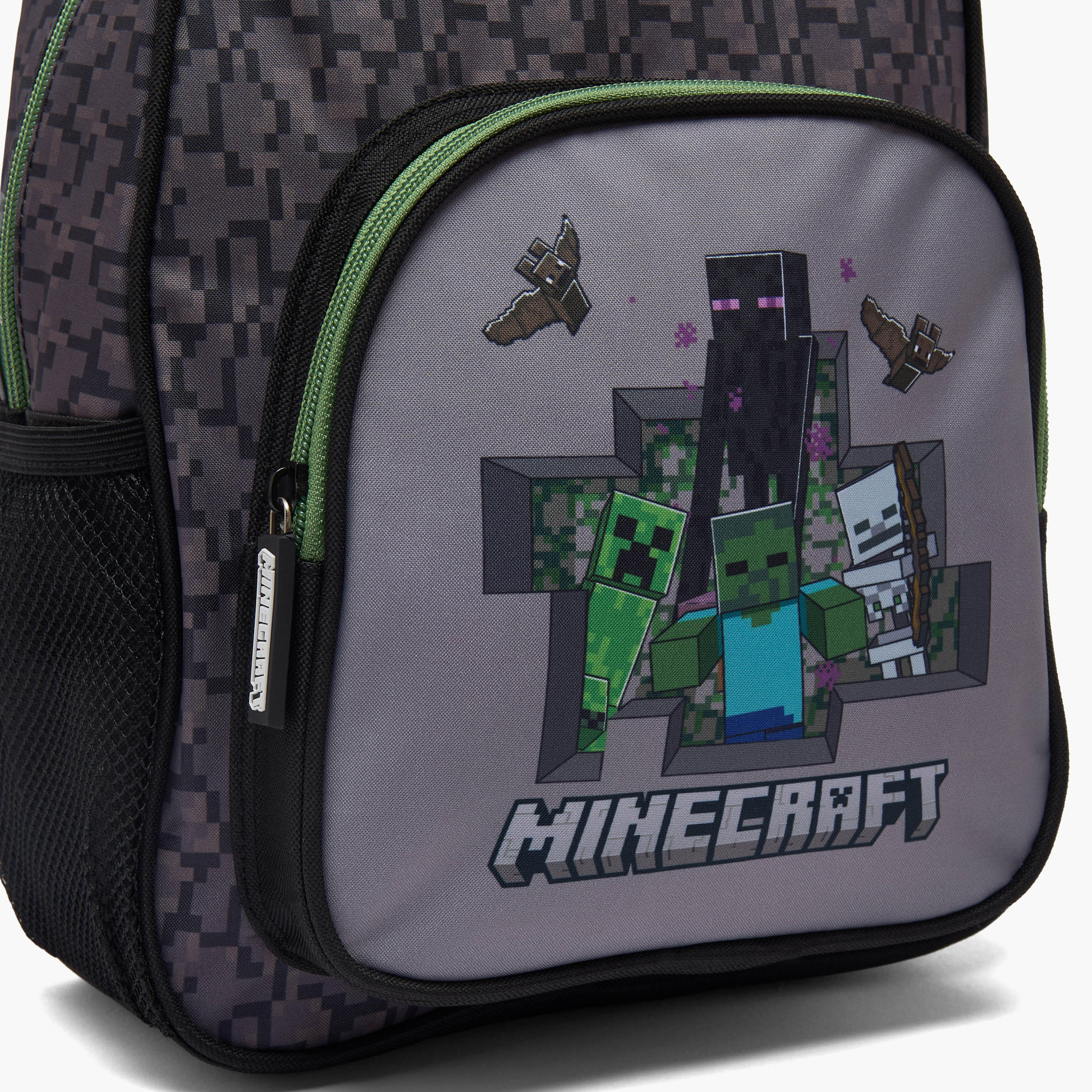 Minecraft Pixelated Print School Backpack for Boys 13 Years+ with Padded Shoulder Straps-boys-accessories-bagsandbackpacks-image-4