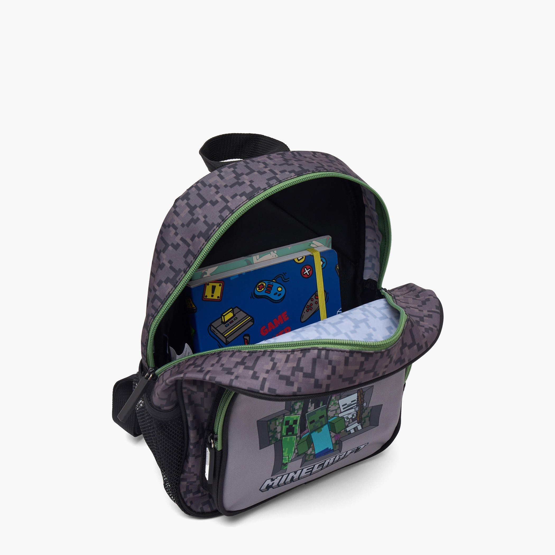 Minecraft Pixelated Print School Backpack for Boys 13 Years+ with Padded Shoulder Straps-boys-accessories-bagsandbackpacks-image-5
