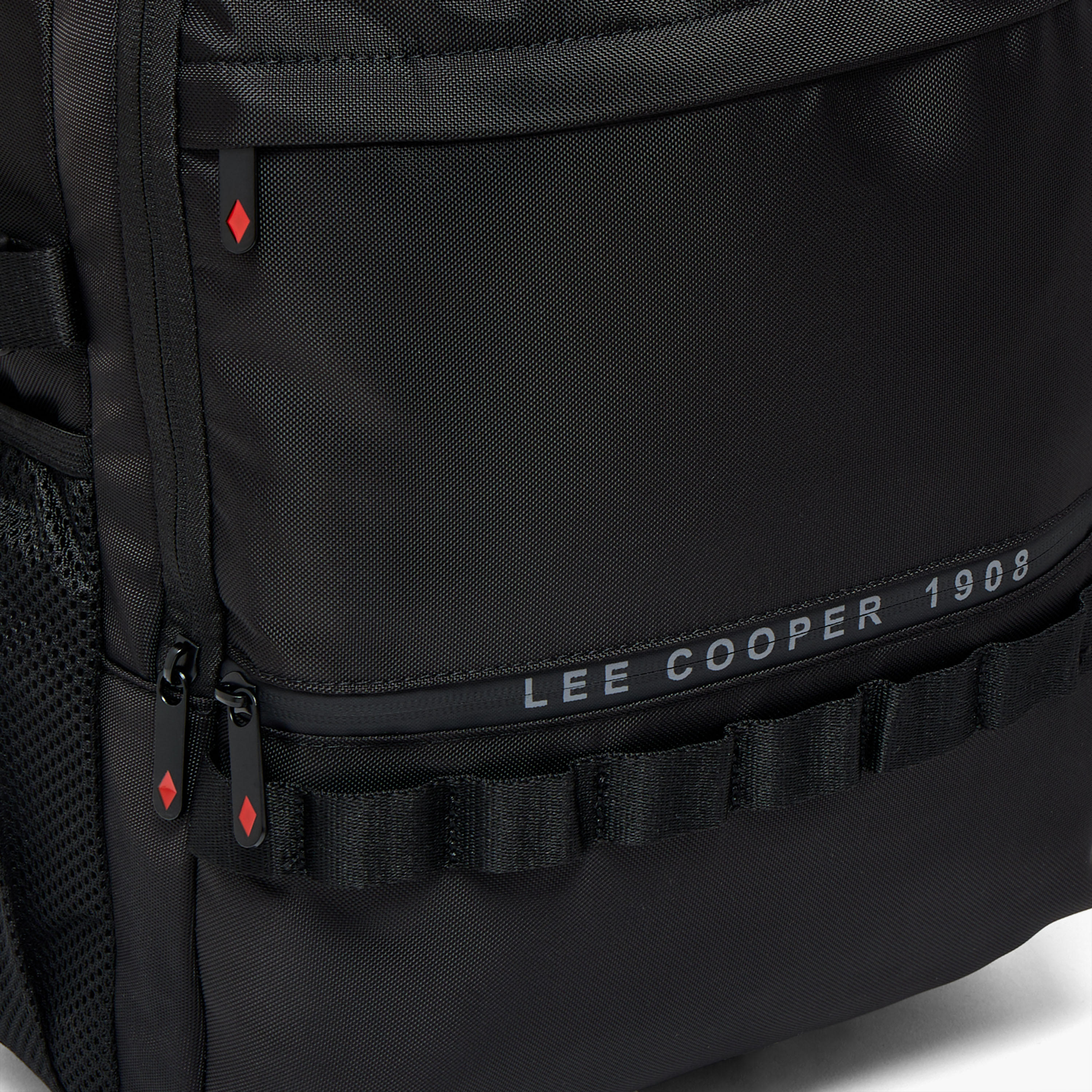 Lee Cooper Logo Print Backpack for Kids 13+ Years with Padded Laptop Sleeve-boys-accessories-bagsandbackpacks-image-4