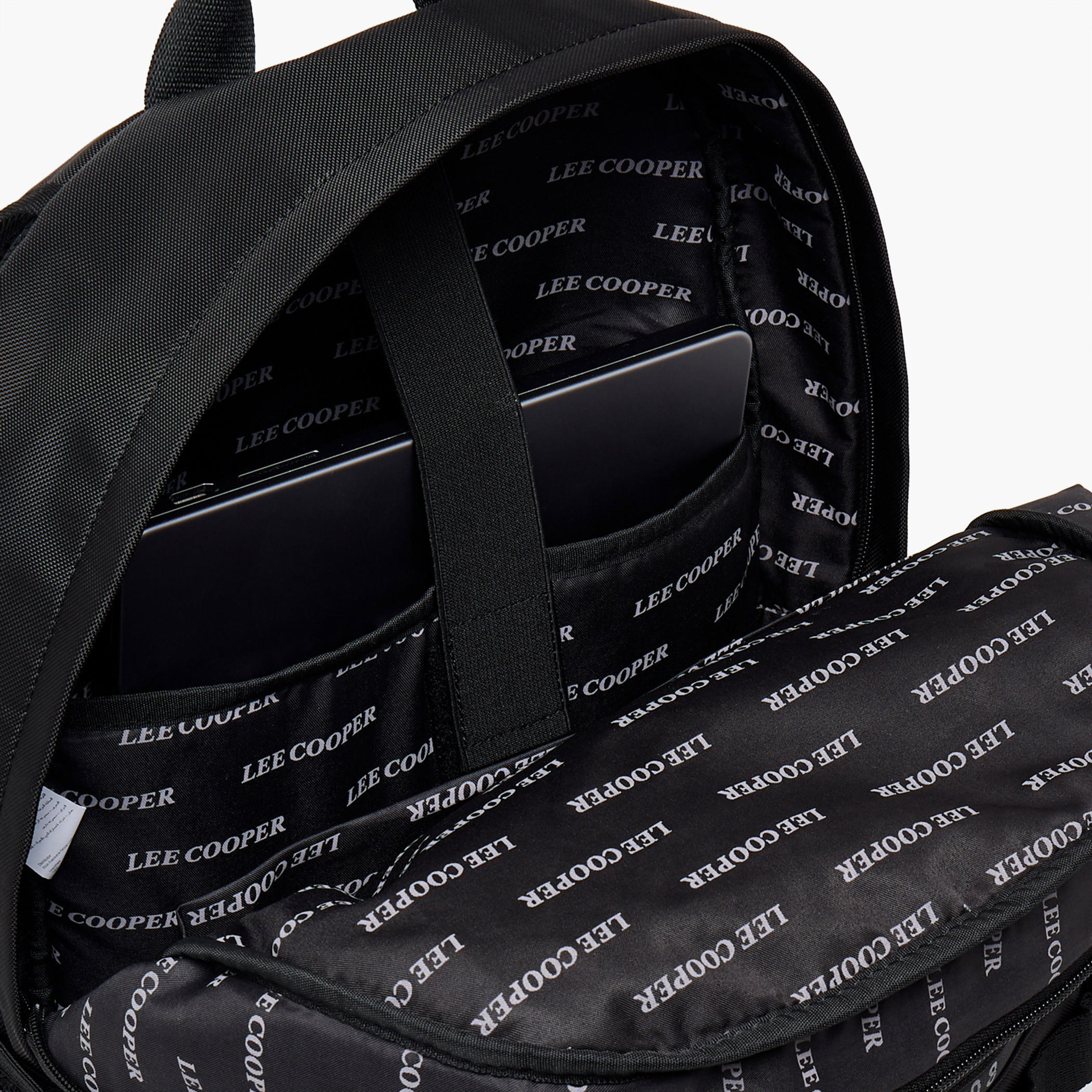 Lee Cooper Logo Print Backpack for Kids 13+ Years with Padded Laptop Sleeve-boys-accessories-bagsandbackpacks-image-5