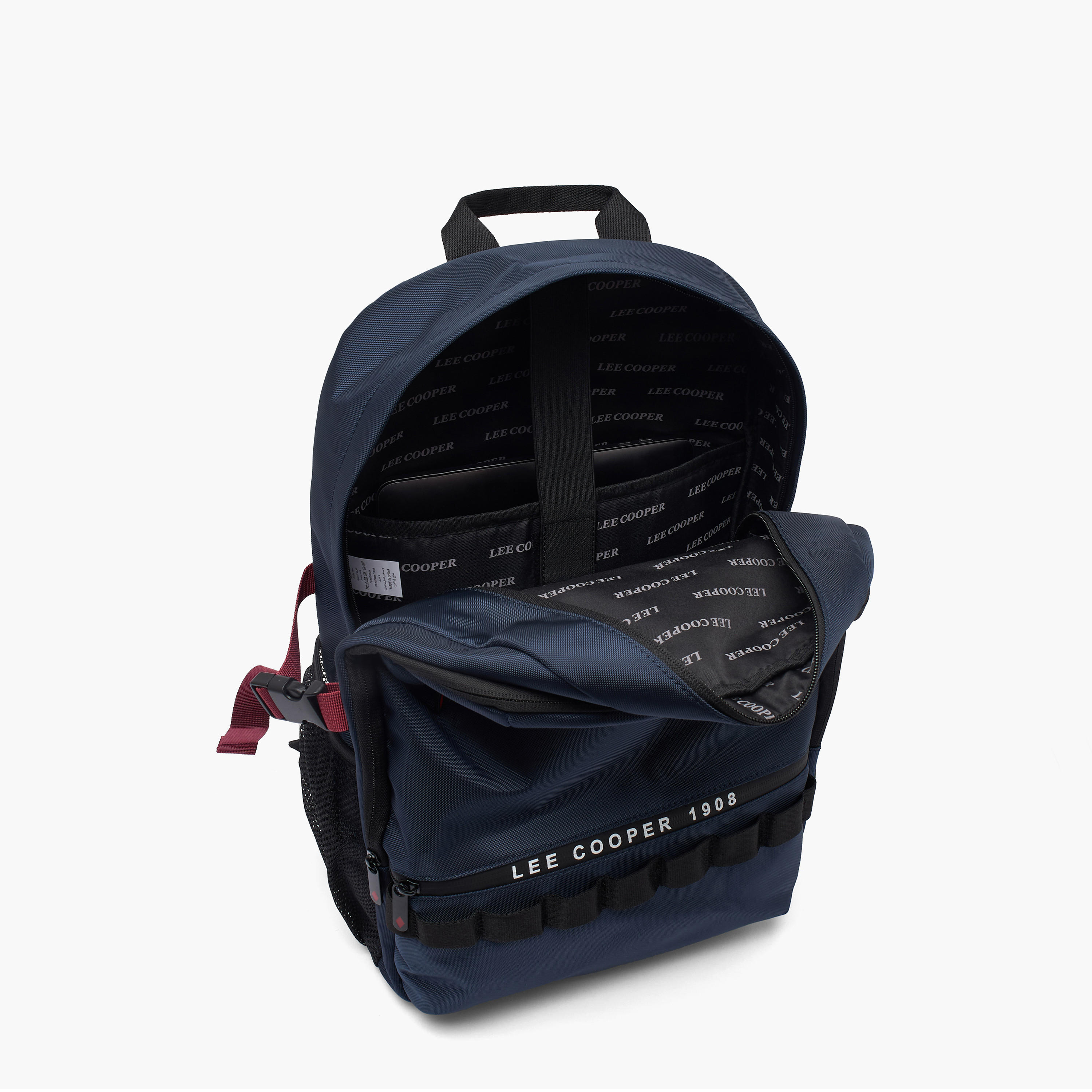 Lee Cooper Logo Print Backpack for Kids 13+ Years with Padded Laptop Sleeve-boys-accessories-bagsandbackpacks-image-5