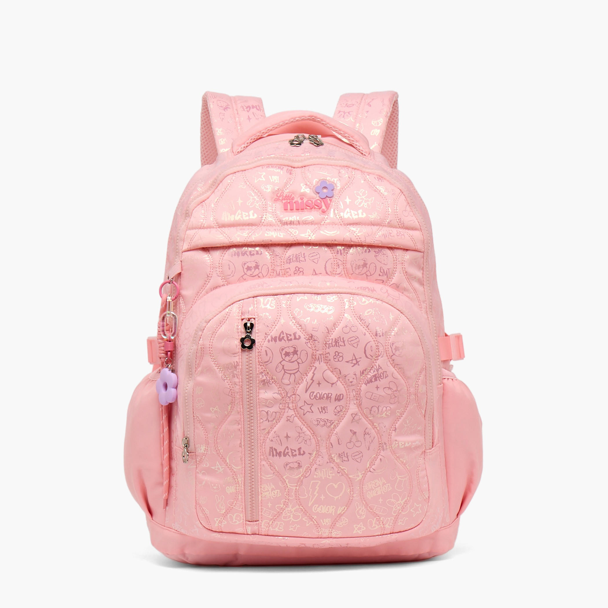Little Missy Printed Backpack for Girls 13+ Years with Padded Laptop Sleeve-school-bagsandbackpacks-backpacks-image-1