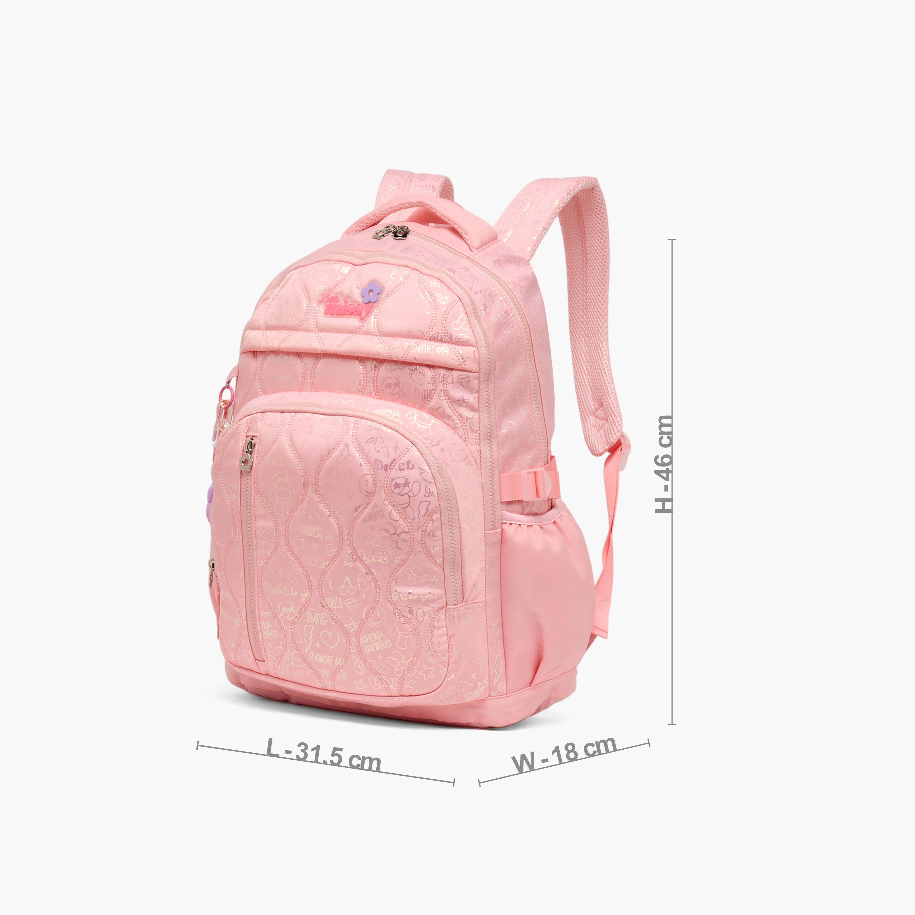 Little Missy Printed Backpack for Girls 13+ Years with Padded Laptop Sleeve-school-bagsandbackpacks-backpacks-image-6