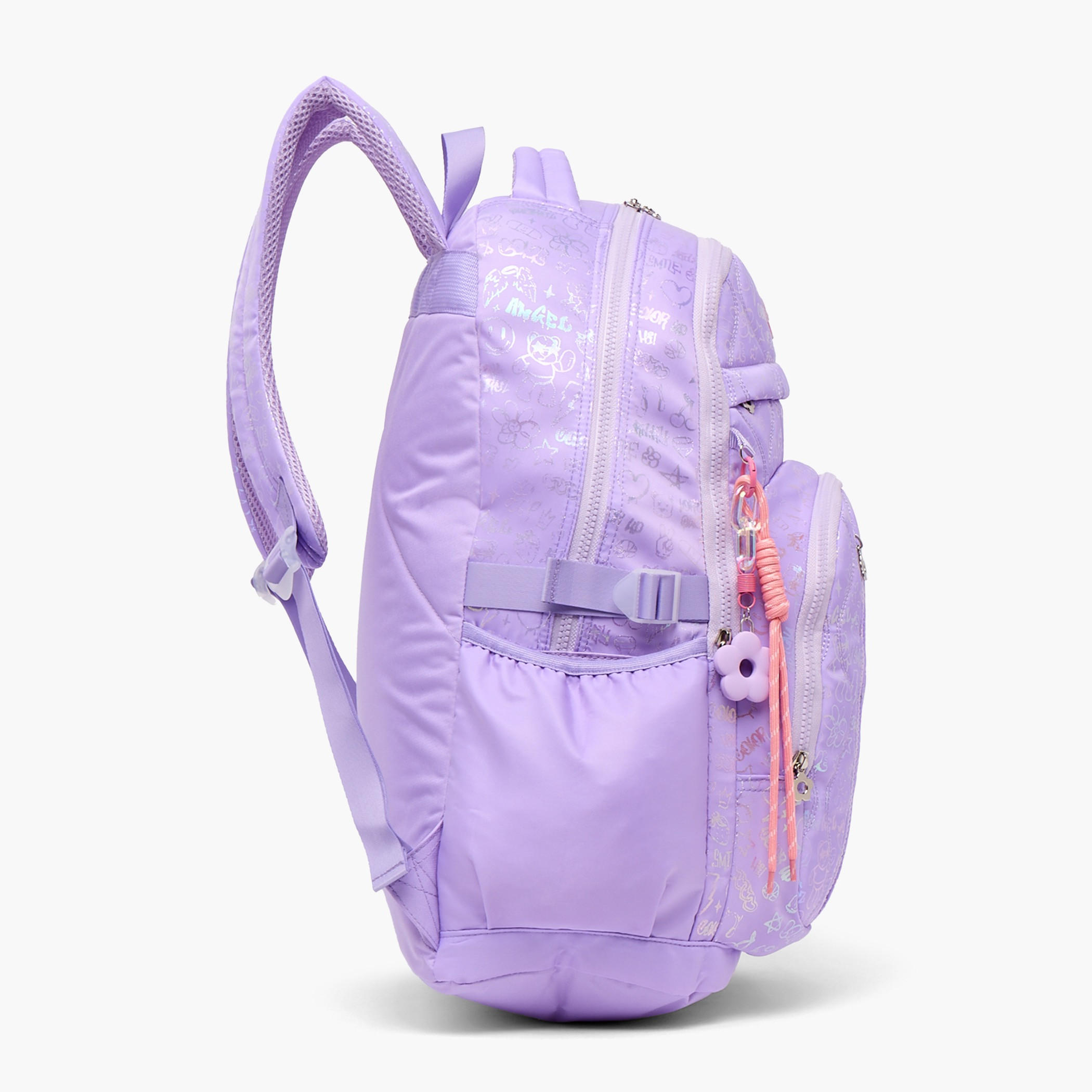 شنطة ظهر بطبعات وبجيب مبطن للابتوب للبنات بعمر 13 سنة فما فوق من ليتل ميسي-school-bagsandbackpacks-backpacks-image-7