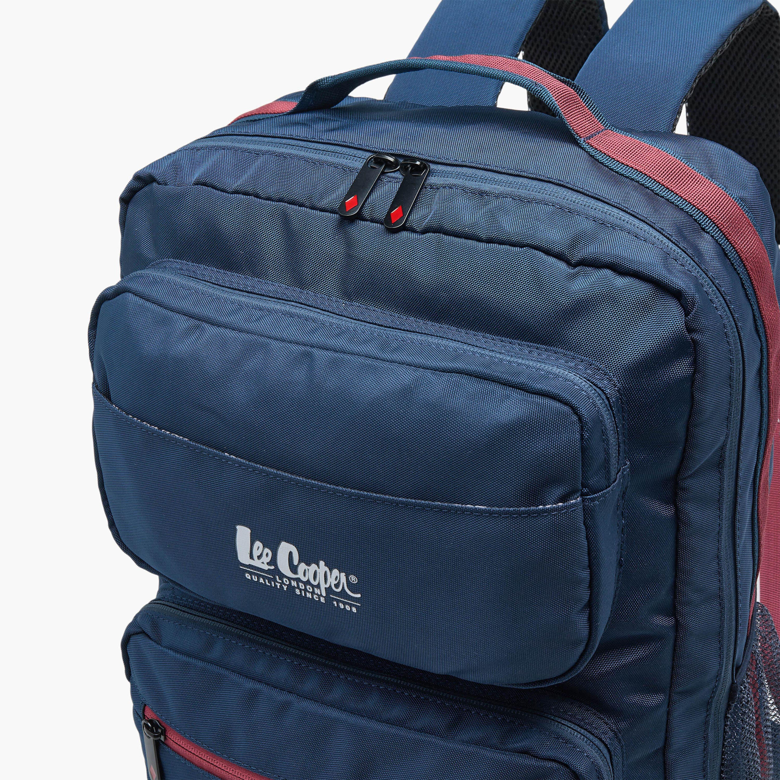 Lee Cooper Logo Print 3-Piece School Backpack for Kids 13+ Years with Lunch Bag and Pouch-school-bagsandbackpacks-backpacks-image-5