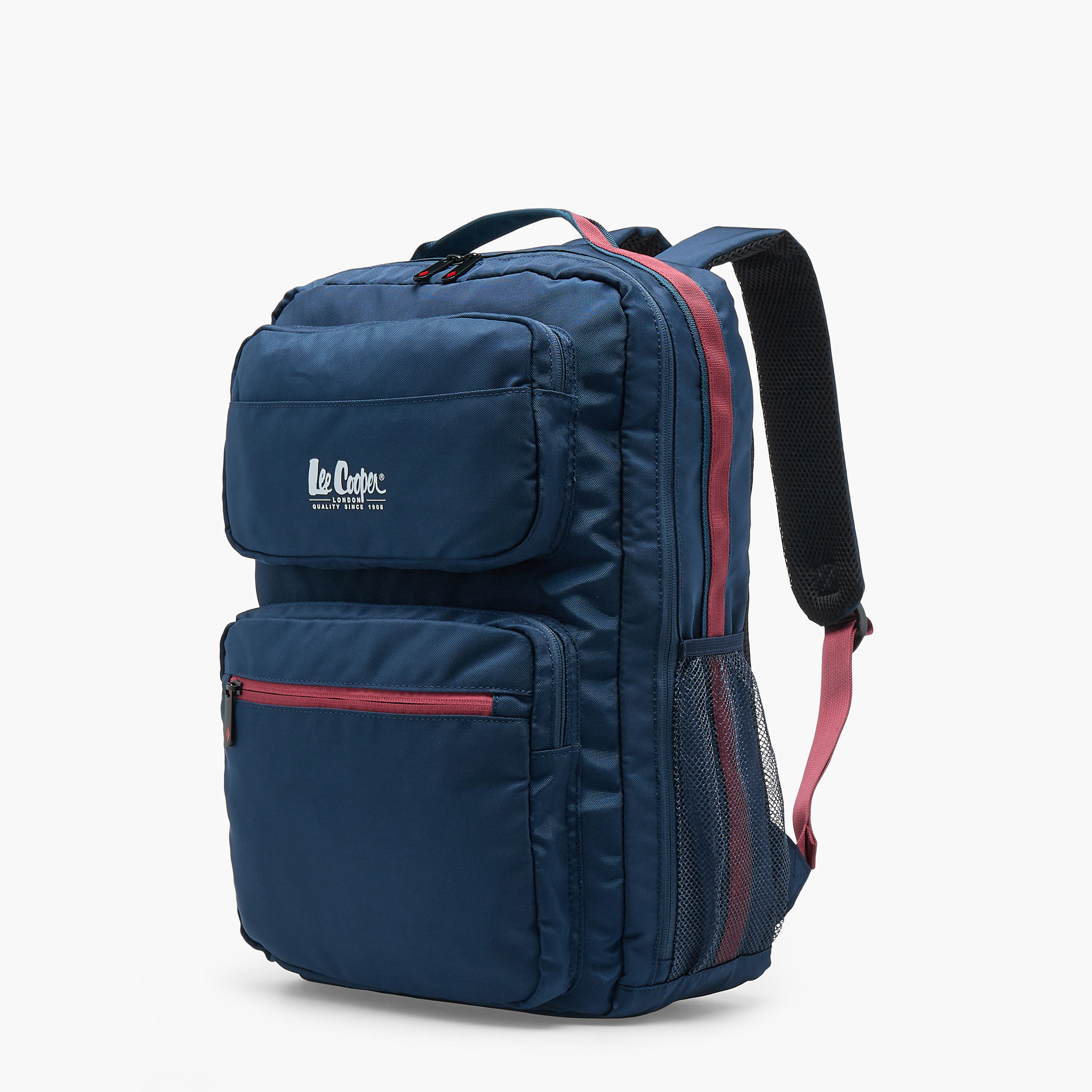 Lee Cooper Logo Print 3-Piece School Backpack for Kids 13+ Years with Lunch Bag and Pouch-school-bagsandbackpacks-backpacks-image-7