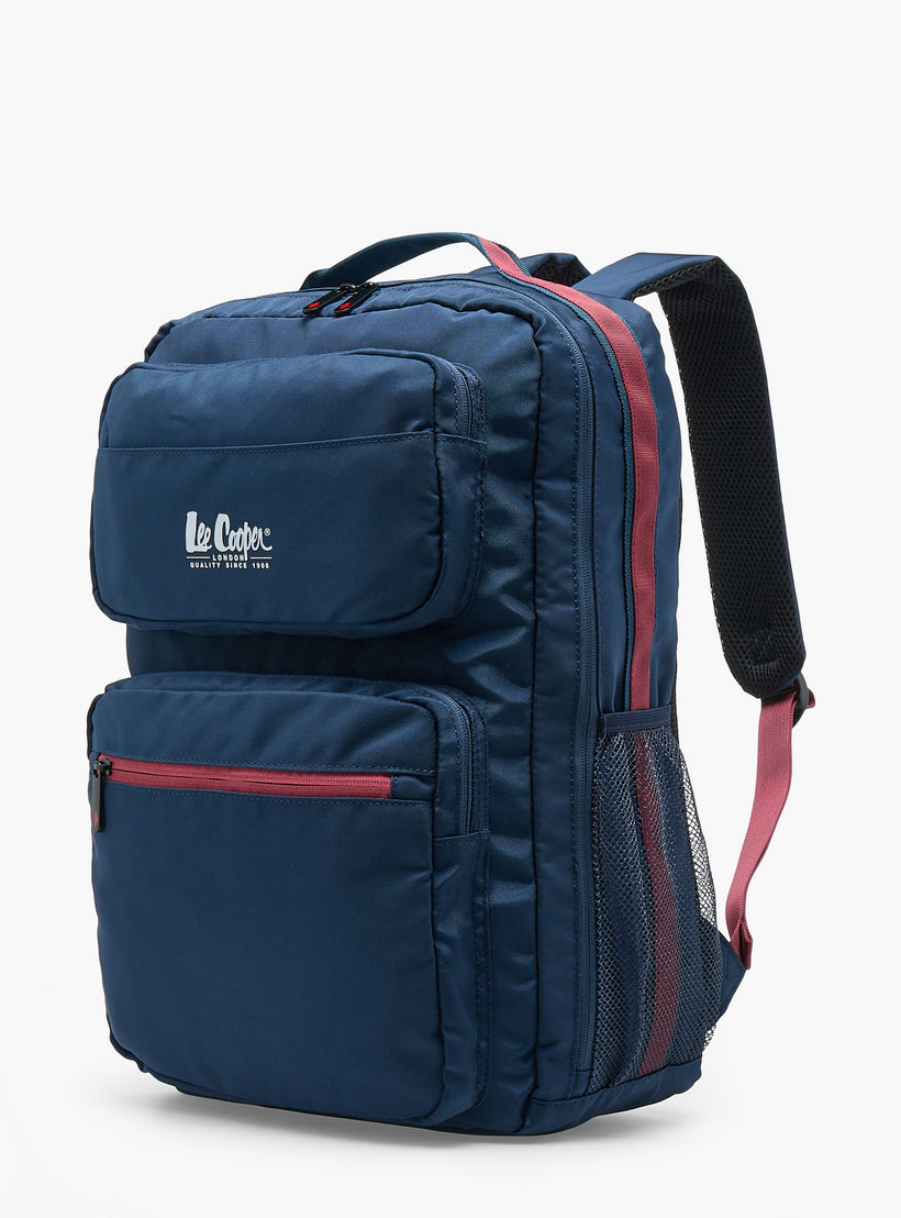 Lee Cooper Logo Print 3-Piece School Backpack for Kids 13+ Years with Lunch Bag and Pouch-school-bagsandbackpacks-backpacks-image-7