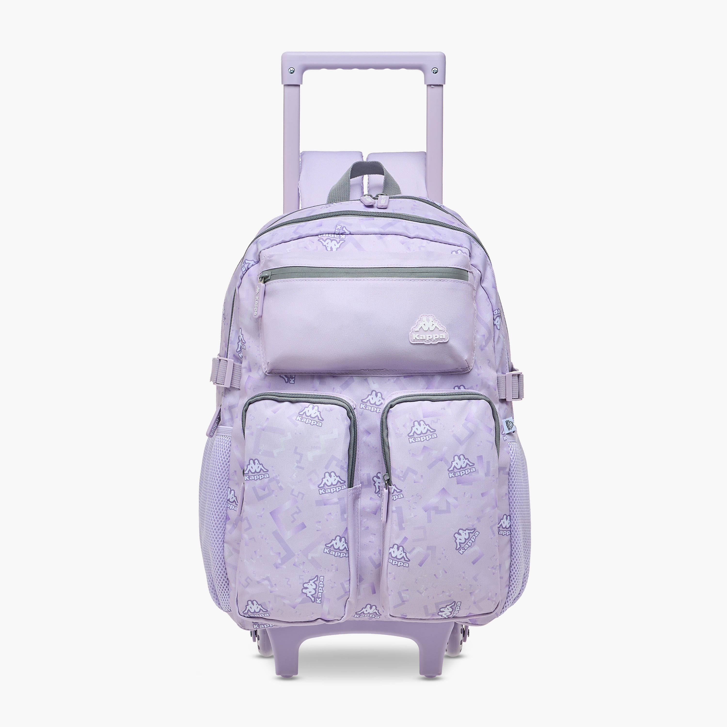 Kappa Logo Print 3-Piece School Trolley Bag Set for Kids 13 Years+ with Lunch Bag and Pencil Pouch-school-bagsandbackpacks-trolleybags-image-5