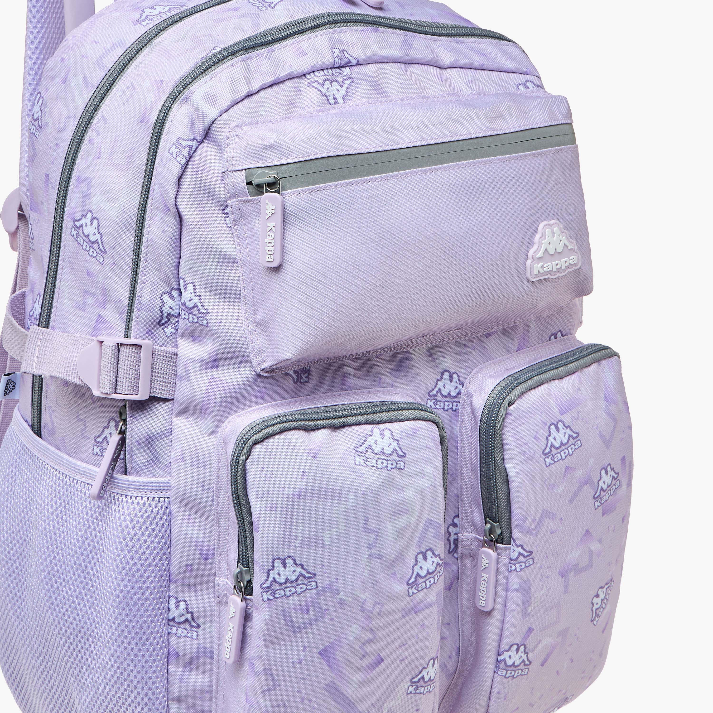 Kappa Logo Print 3-Piece School Trolley Bag Set for Kids 13 Years+ with Lunch Bag and Pencil Pouch-school-bagsandbackpacks-trolleybags-image-3