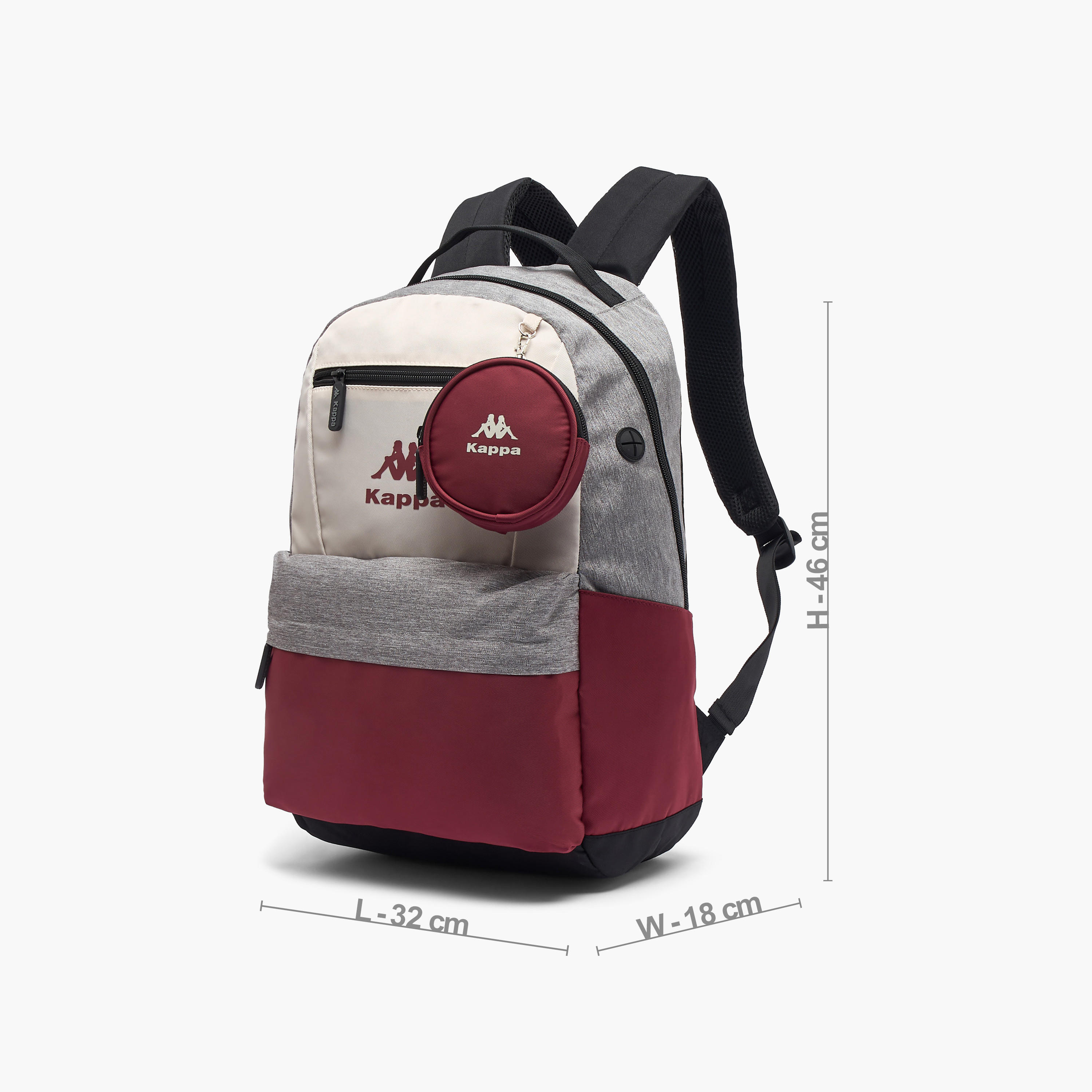 Kappa Colourblock Backpack for Kids 13 Years+ with Detachable Pouch-boys-accessories-bagsandbackpacks-image-5
