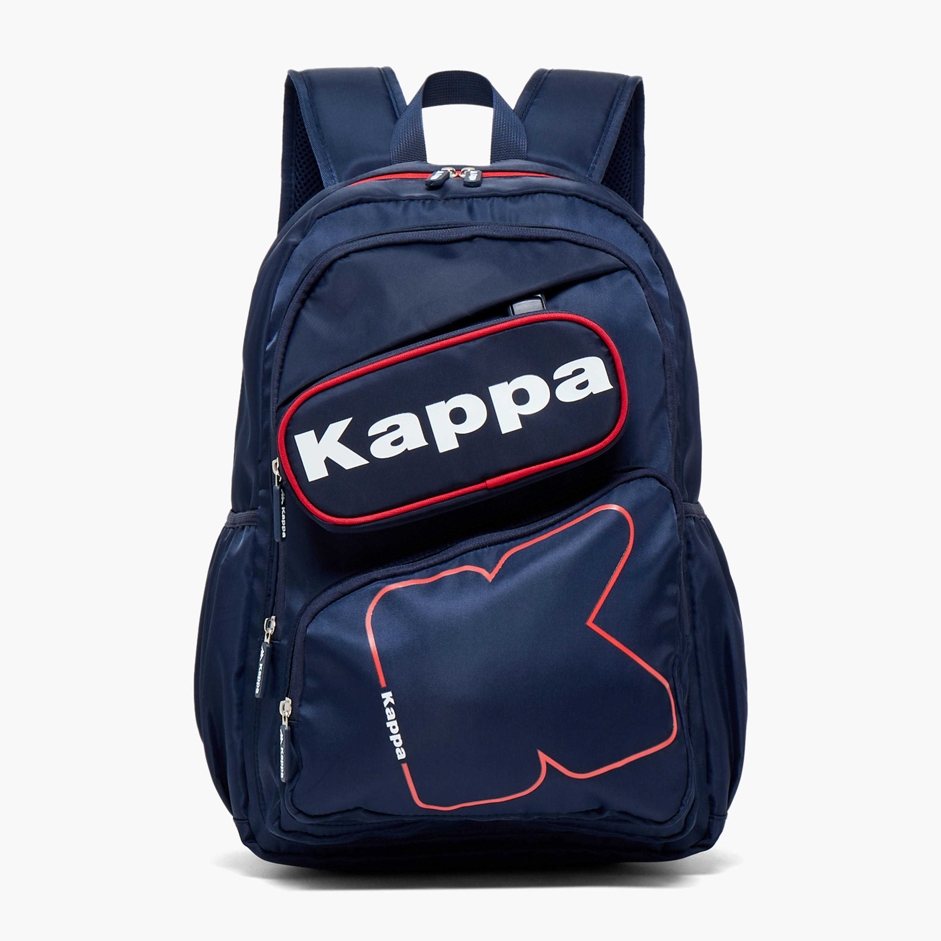 Kappa Logo Print 3-Piece School Backpack Set for Kids 13 Years+ with Lunch Bag and Pencil Pouch-school-bagsandbackpacks-backpacks-image-4