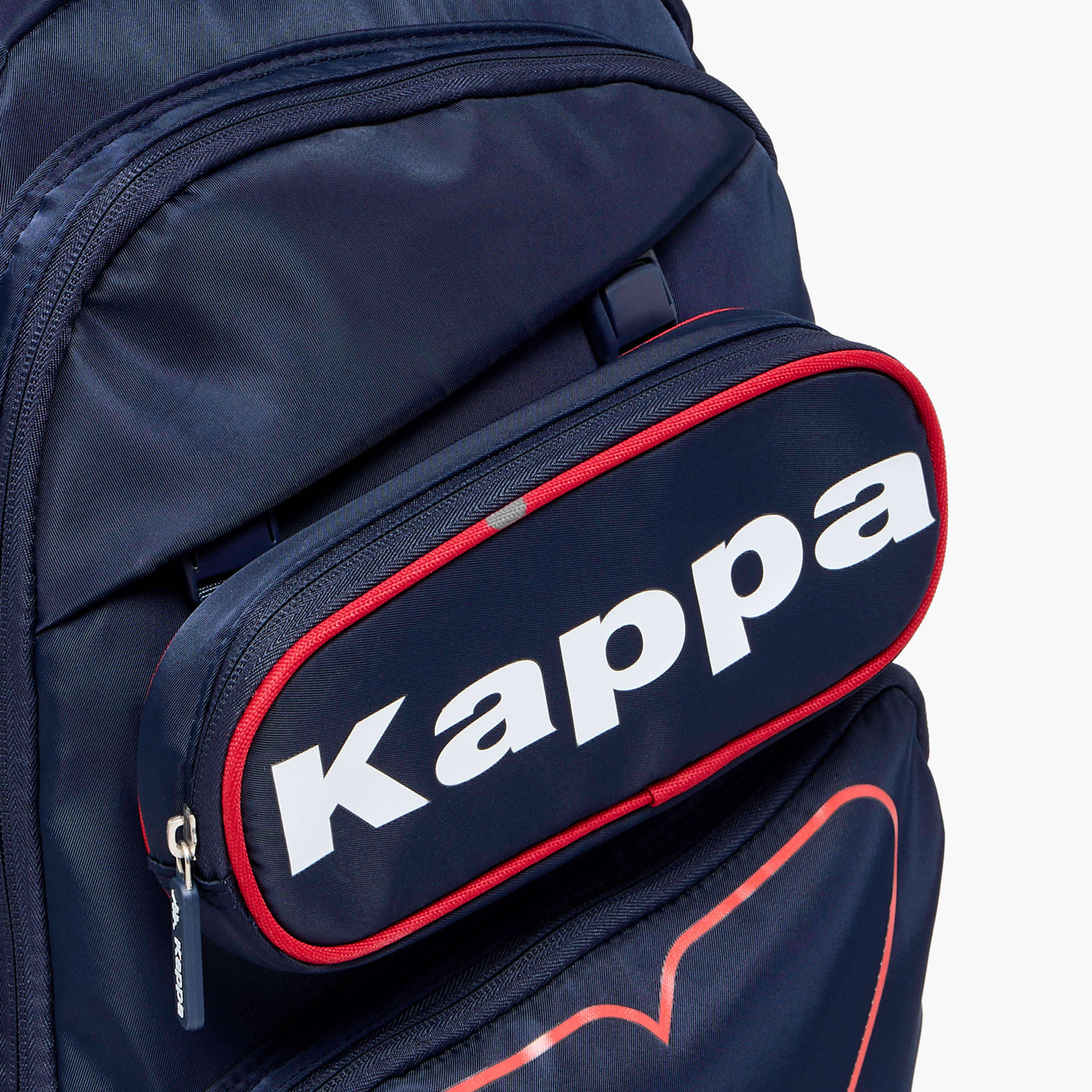 Kappa Logo Print 3-Piece School Backpack Set for Kids 13 Years+ with Lunch Bag and Pencil Pouch-school-bagsandbackpacks-backpacks-image-5