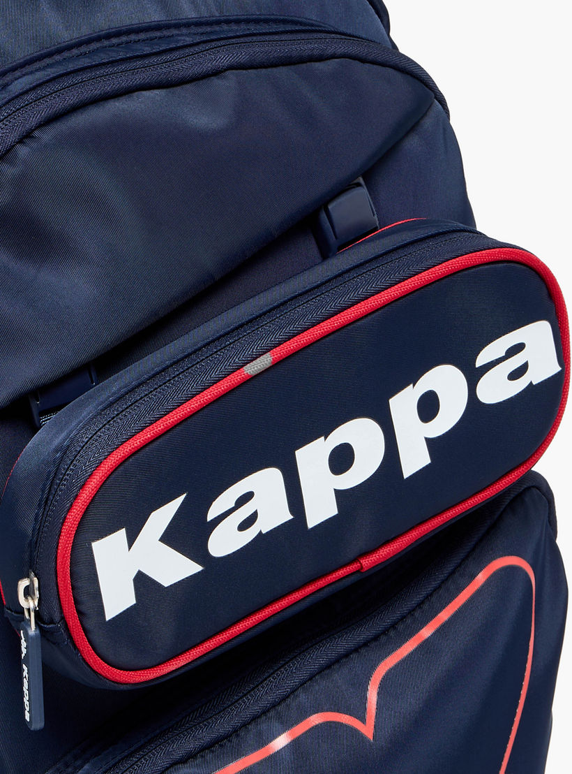 Kappa Logo Print 3-Piece School Backpack Set for Kids 13 Years+ with Lunch Bag and Pencil Pouch-school-bagsandbackpacks-backpacks-image-5
