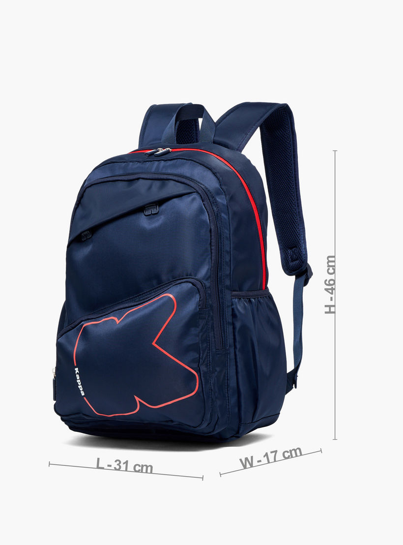 Kappa Logo Print 3-Piece School Backpack Set for Kids 13 Years+ with Lunch Bag and Pencil Pouch-school-bagsandbackpacks-backpacks-image-7