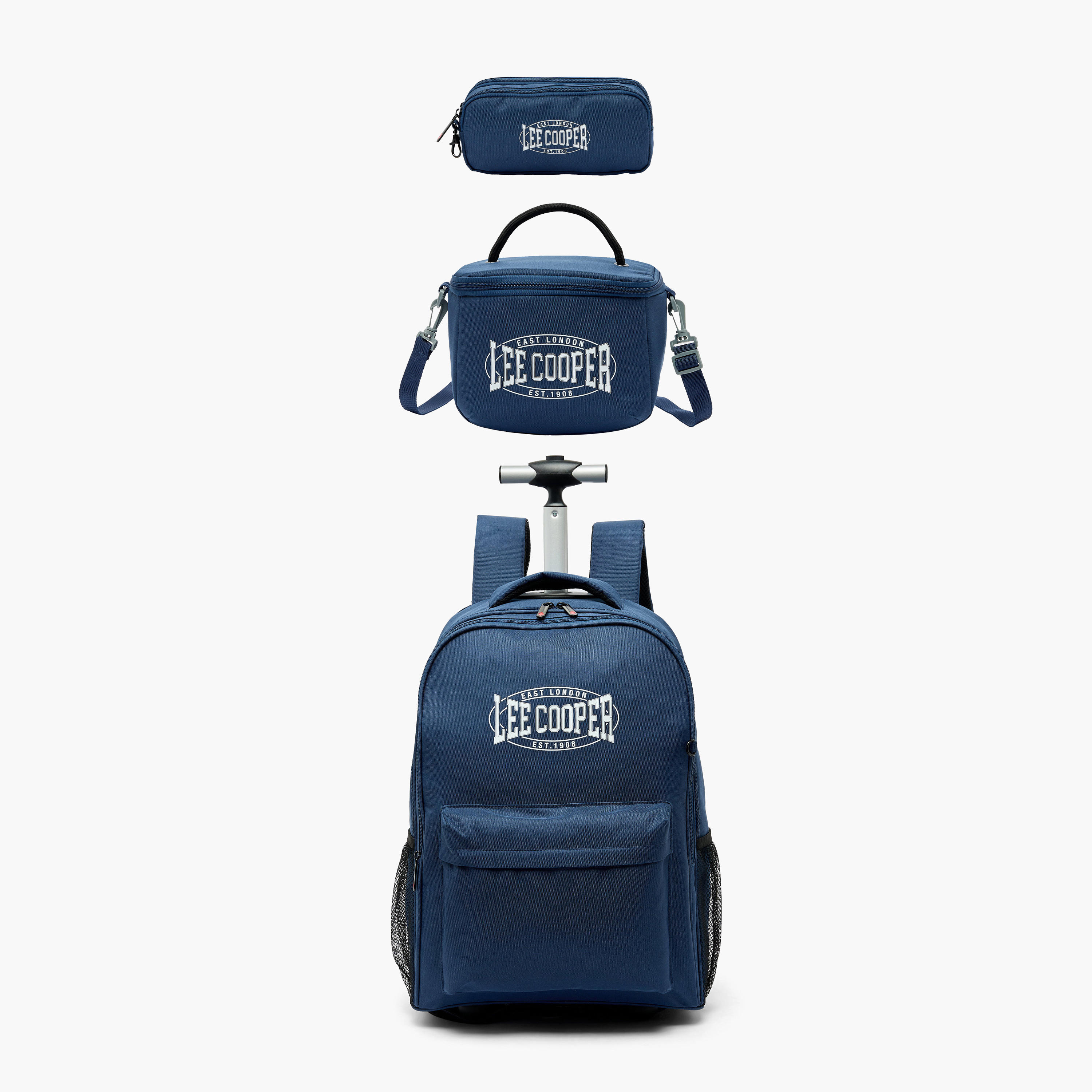 Lee Cooper Printed 3-Piece School Trolley Bag Set for Kids 13 Years+ with Lunch Bag and Pencil Pouch-school-bagsandbackpacks-backpacks-image-1