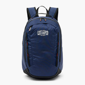 Lee Cooper Logo Print School Backpack for Kids 13 Years+ with Padded Shoulder Straps-school-image-1