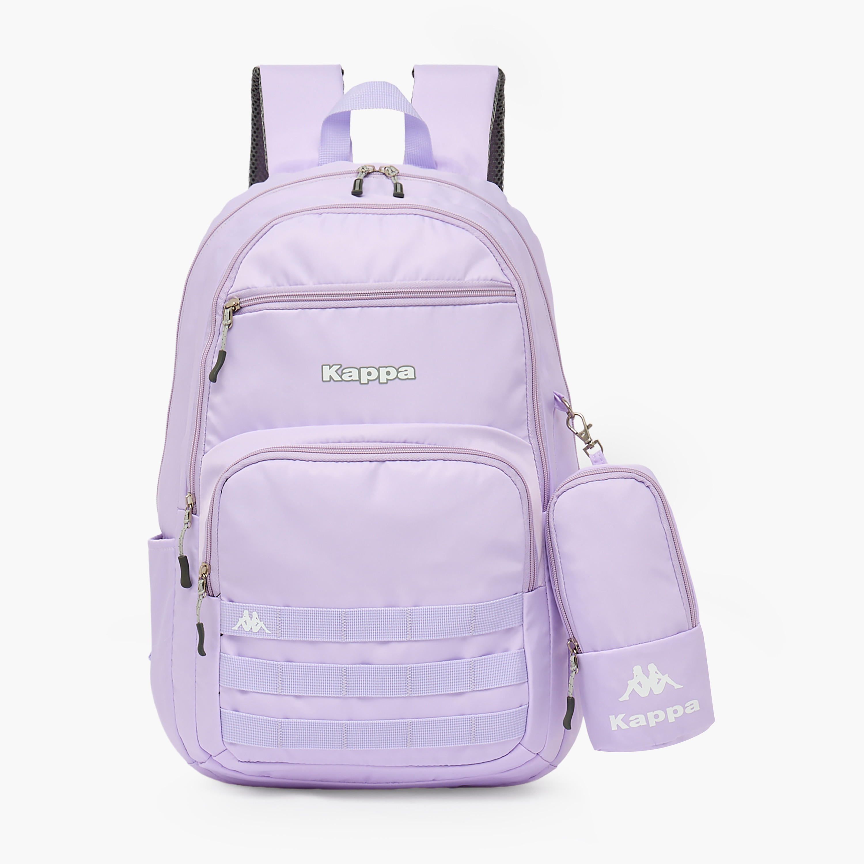 Kappa Logo Print 2-Piece School Backpack Set for Kids 13 Years+ with Detachable Pouch - 19 inches-school-bagsandbackpacks-backpacks-image-1