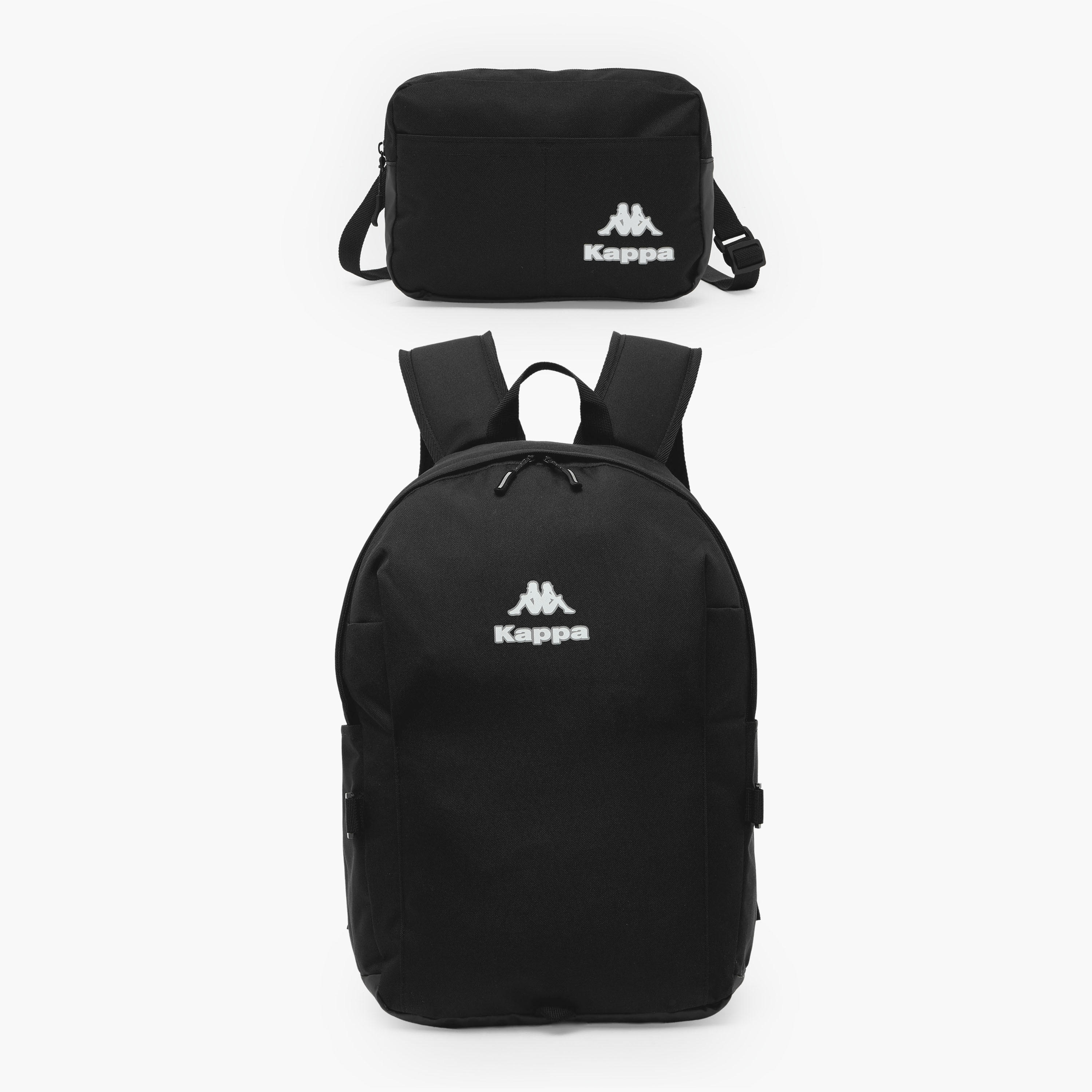 Kappa Logo Print School Backpack for Kids 13 Years+ with Adjustable Straps and Lunch Bag-school-bagsandbackpacks-backpacks-image-2