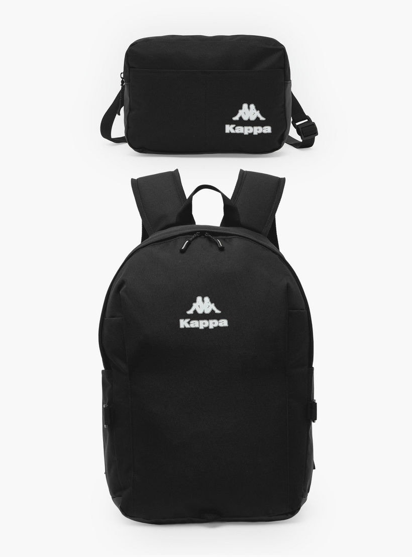 Kappa Logo Print School Backpack for Kids 13 Years+ with Adjustable Straps and Lunch Bag-school-bagsandbackpacks-backpacks-image-2