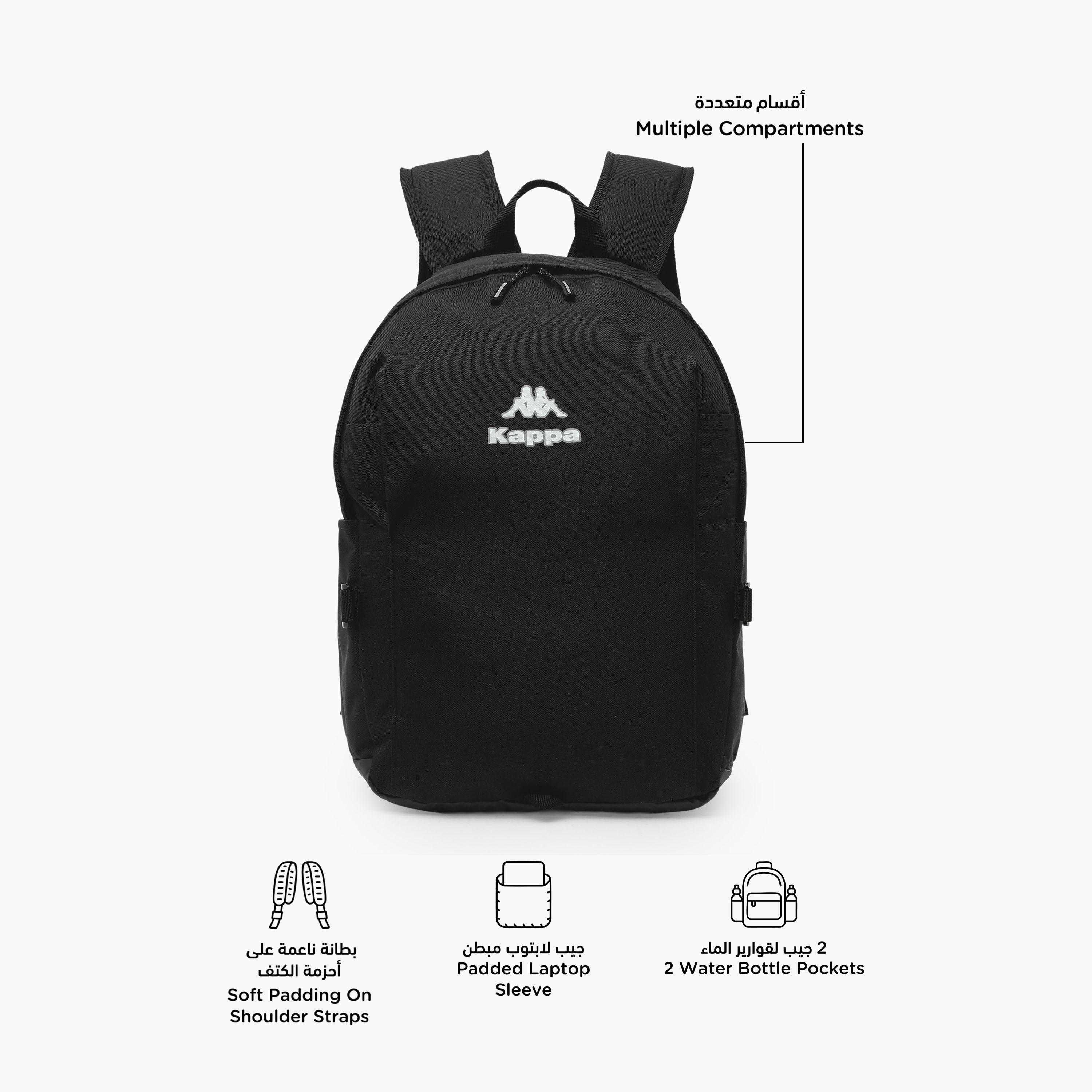 Kappa Logo Print School Backpack for Kids 13 Years+ with Adjustable Straps and Lunch Bag-school-bagsandbackpacks-backpacks-image-4