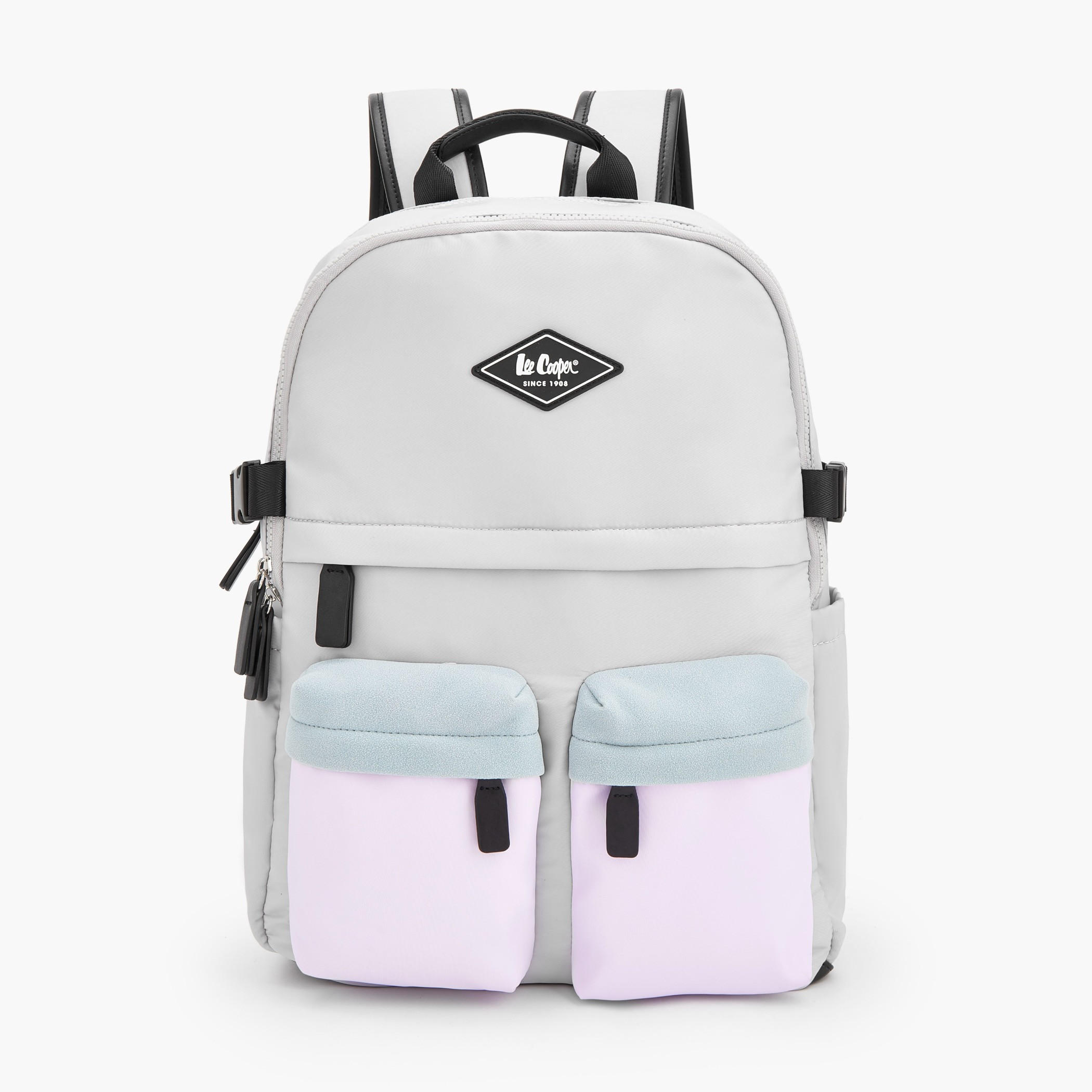 Lee Cooper Logo Applique Backpack with Adjustable Shoulder Straps-school-bagsandbackpacks-backpacks-image-1