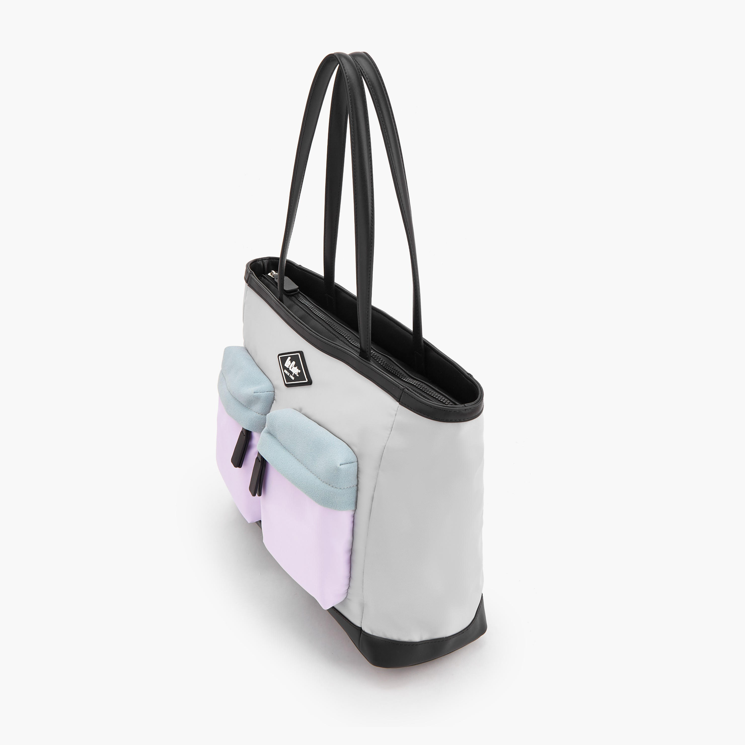 Lee Cooper Colourblock Tote Bag with Zip Closure-women-bagsandwallets-handbags-image-5