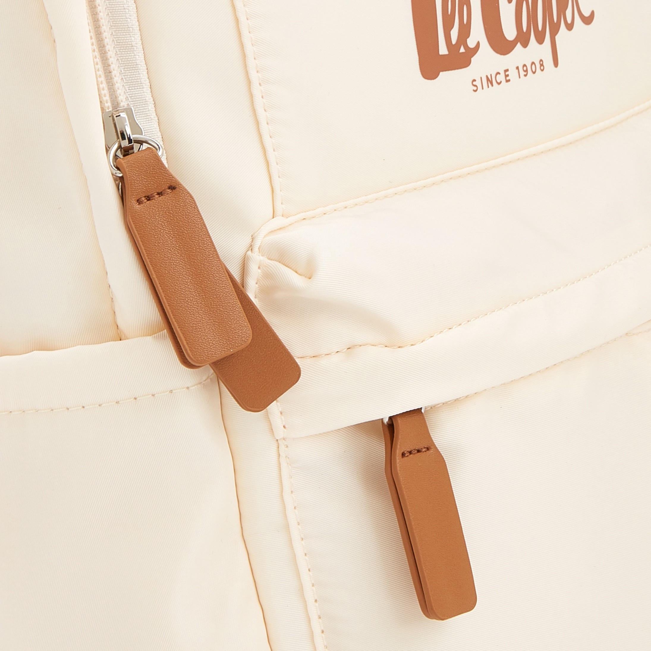 Lee Cooper Logo Print Backpack with Adjustable Shoulder Straps-women-bagsandwallets-backpacks-image-3