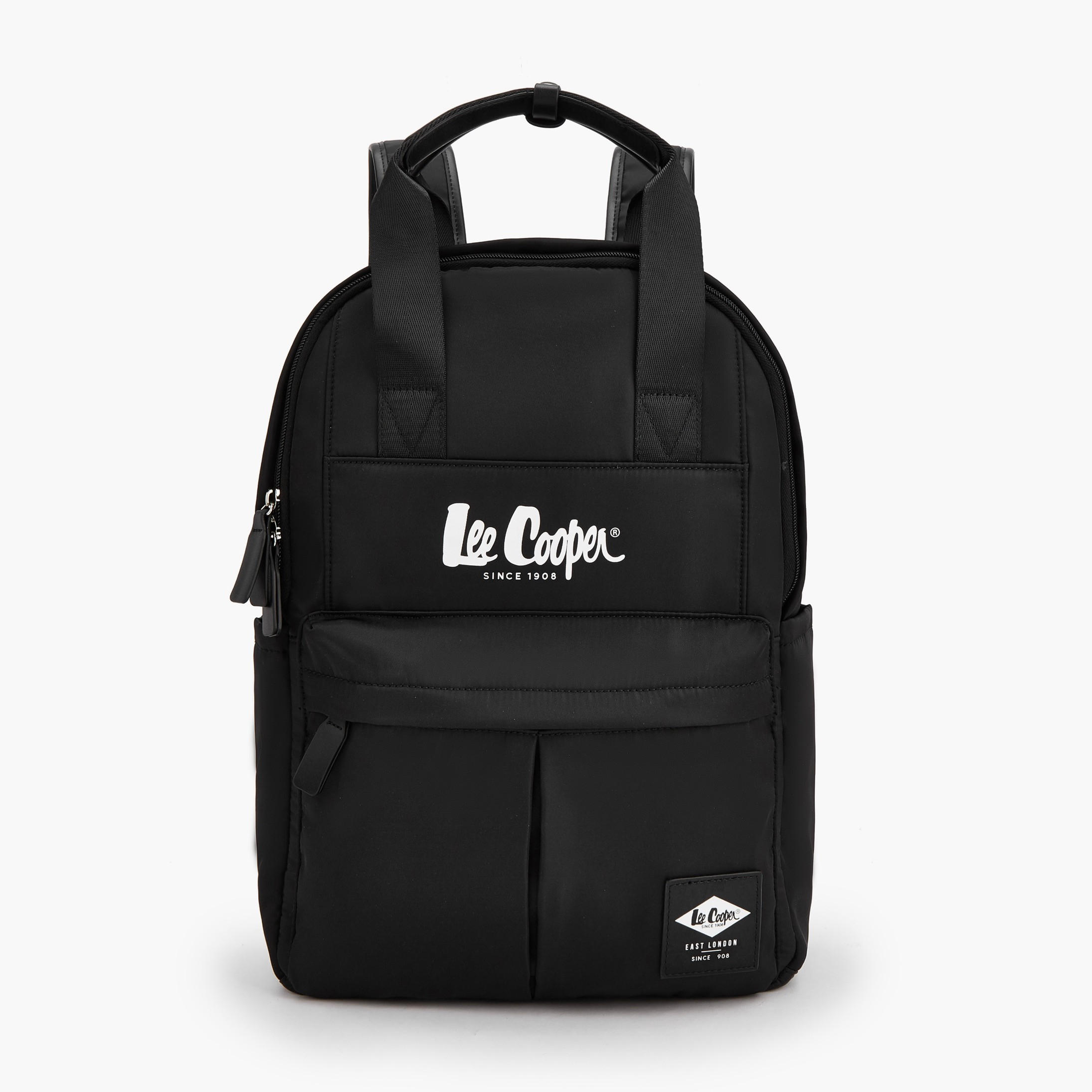 Lee Cooper Logo Print Backpack with Adjustable Shoulder Straps-women-bagsandwallets-backpacks-image-1